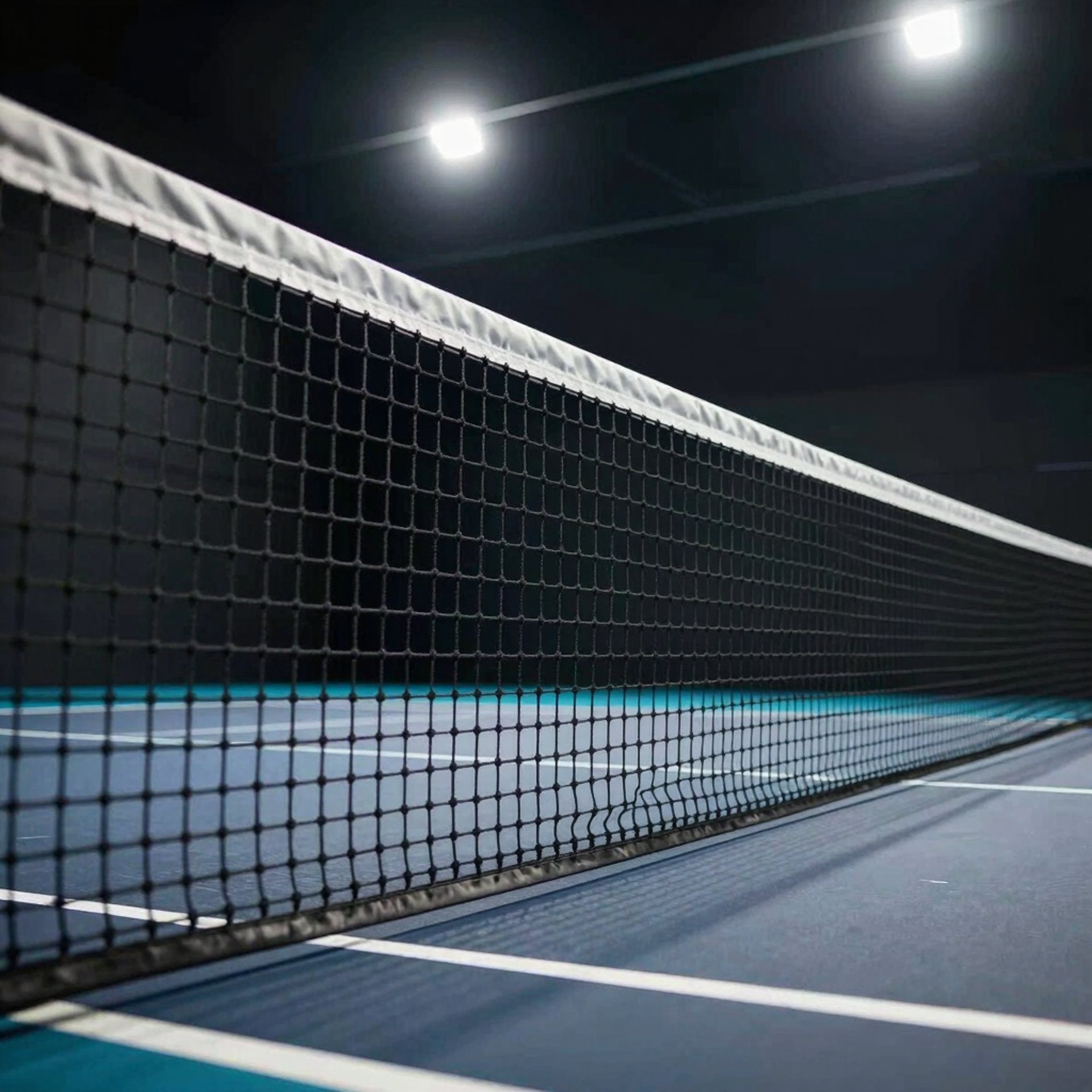 three yellow balls sitting on a tennis court