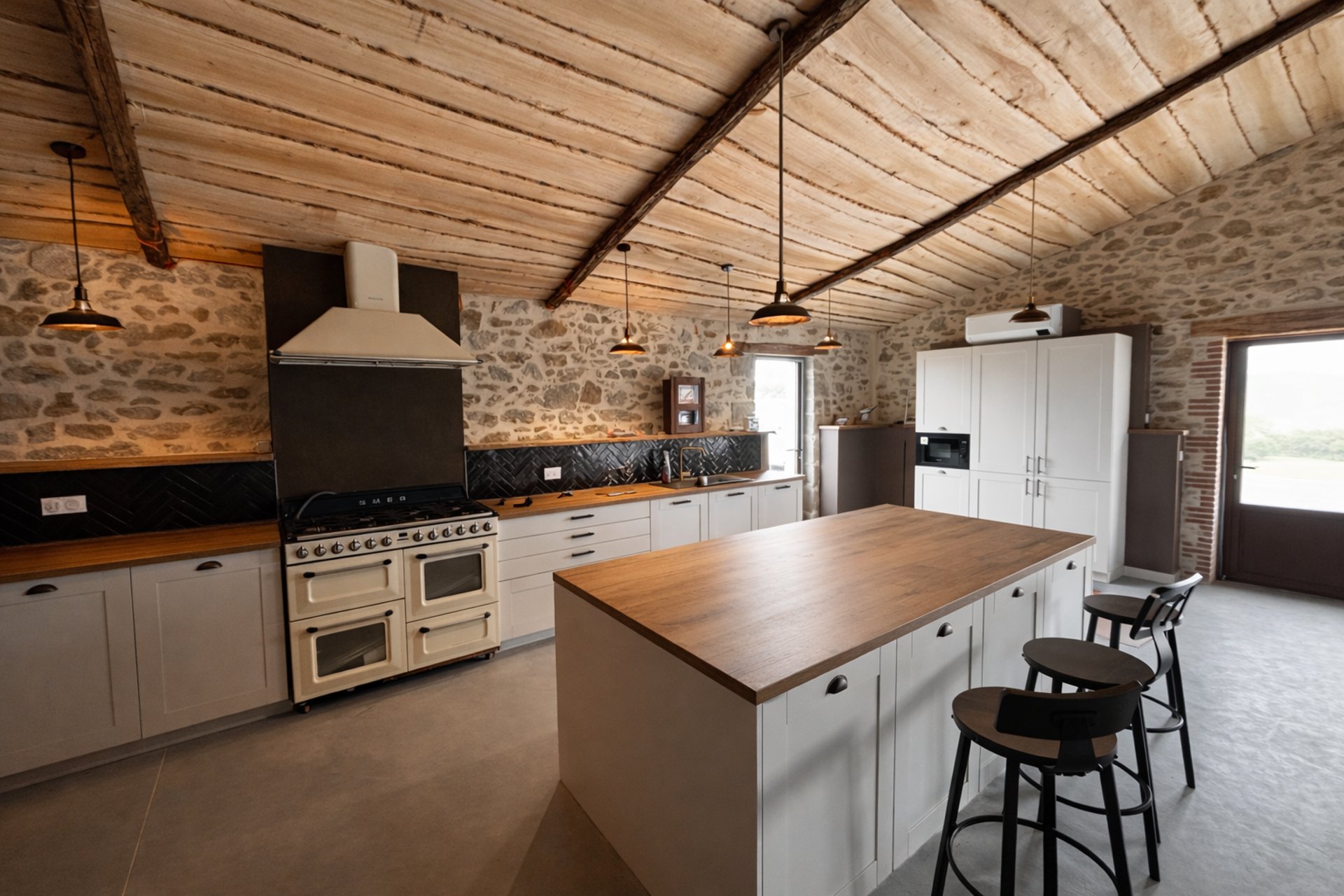 Photo du gîte affichant la pièce de vie