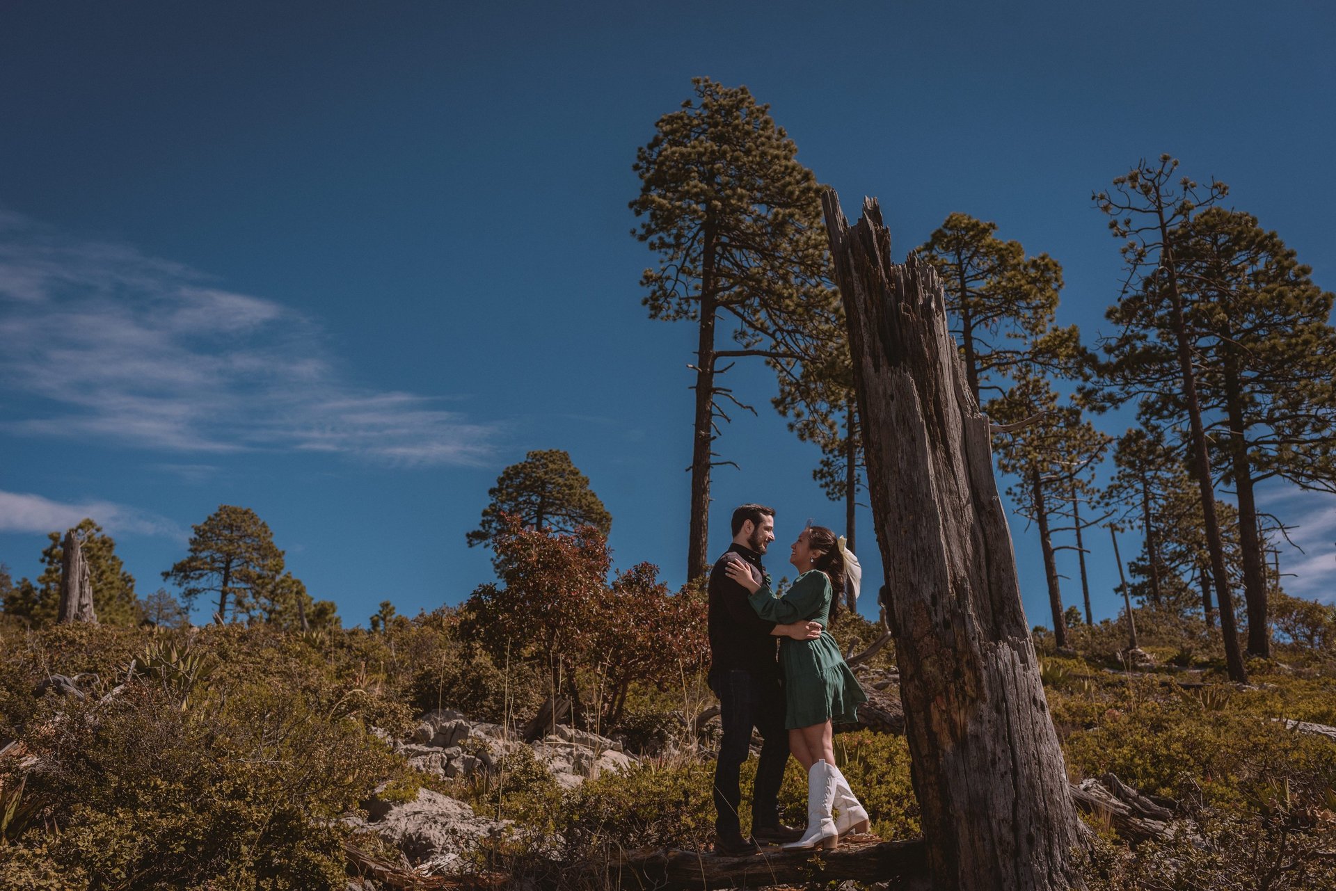couple wearing silver-colored rings