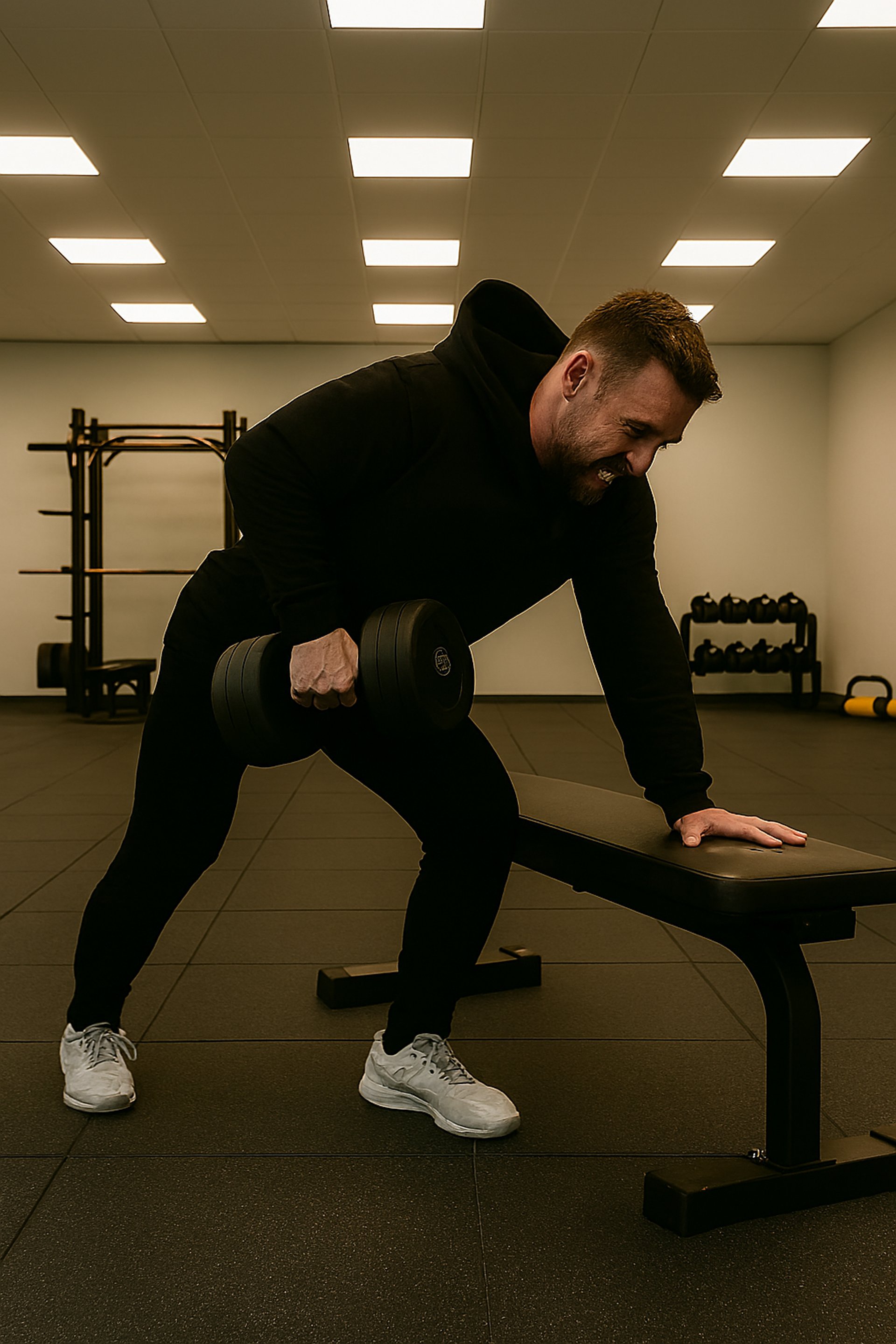 black and red metal frame