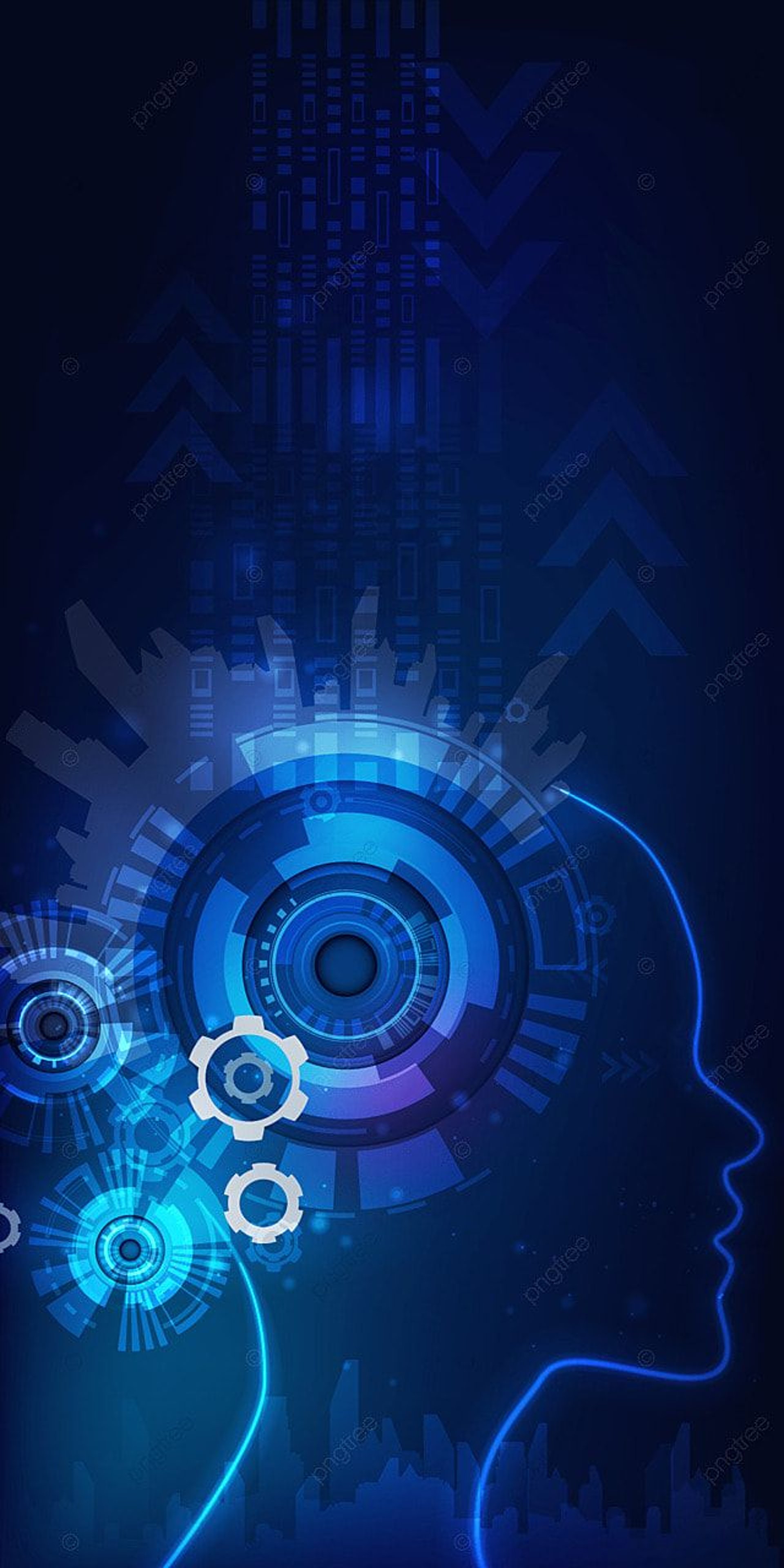 a computer circuit board with a brain on it