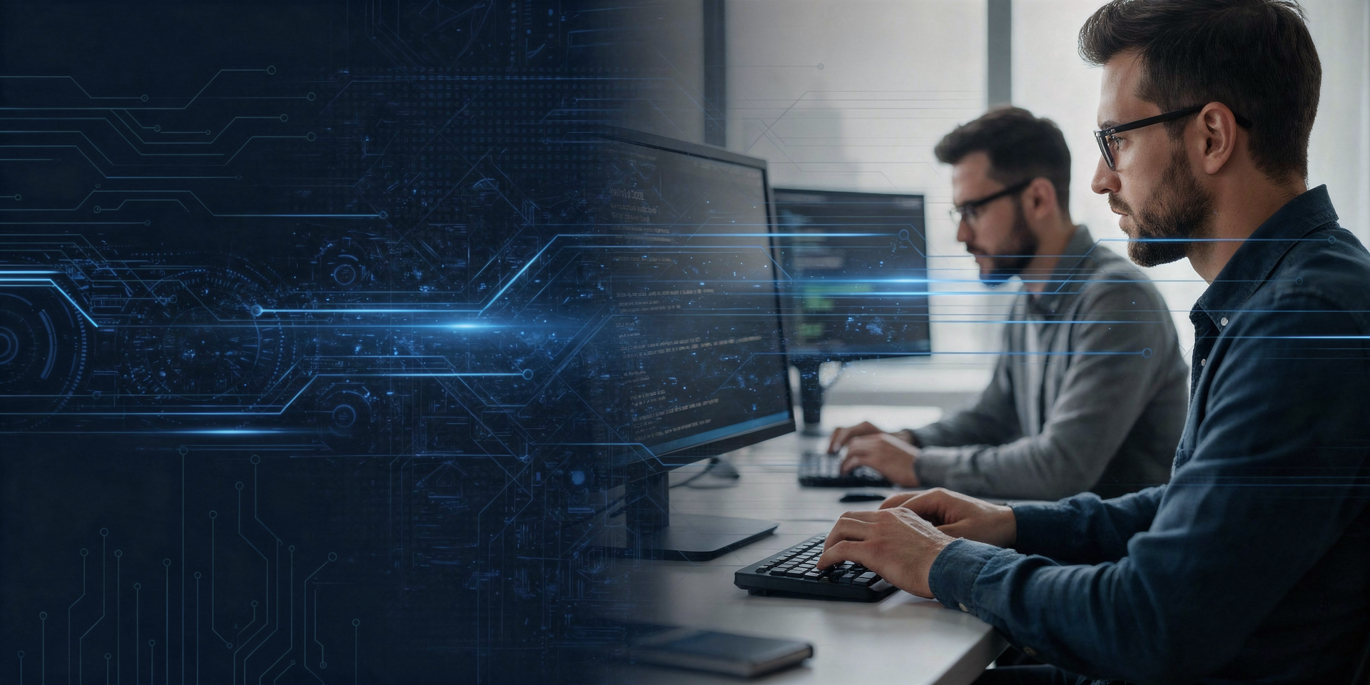 an abstract photo of a curved building with a blue sky in the background