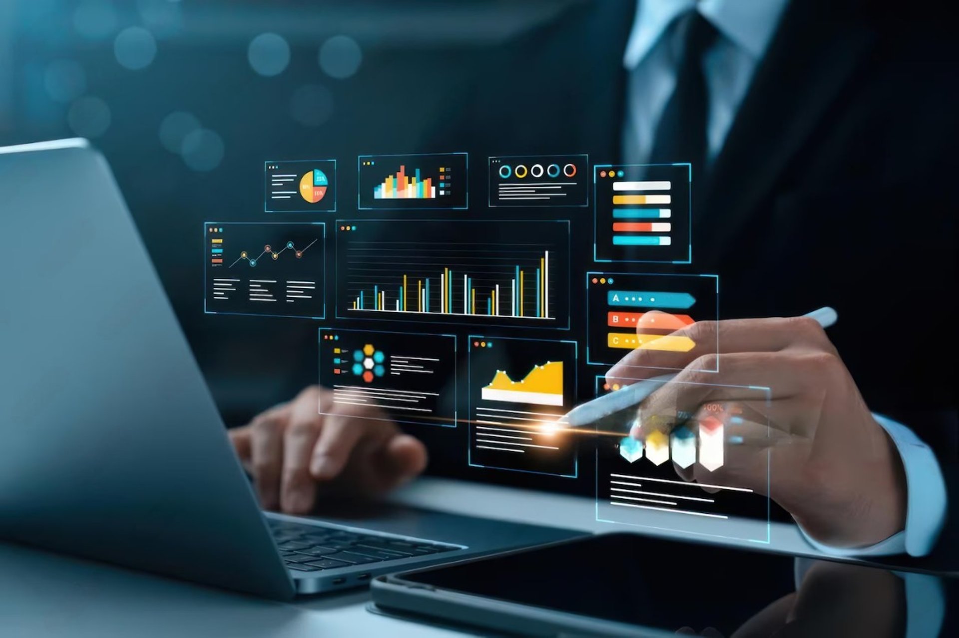 an abstract photo of a curved building with a blue sky in the background