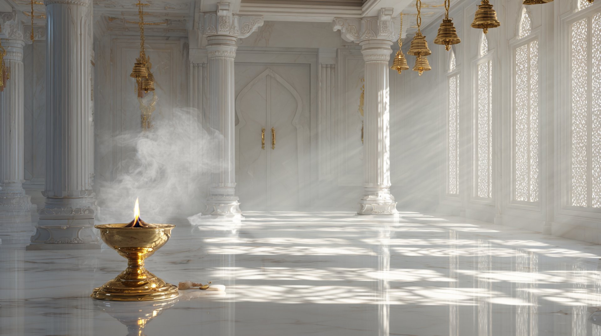 an abstract photo of a curved building with a blue sky in the background