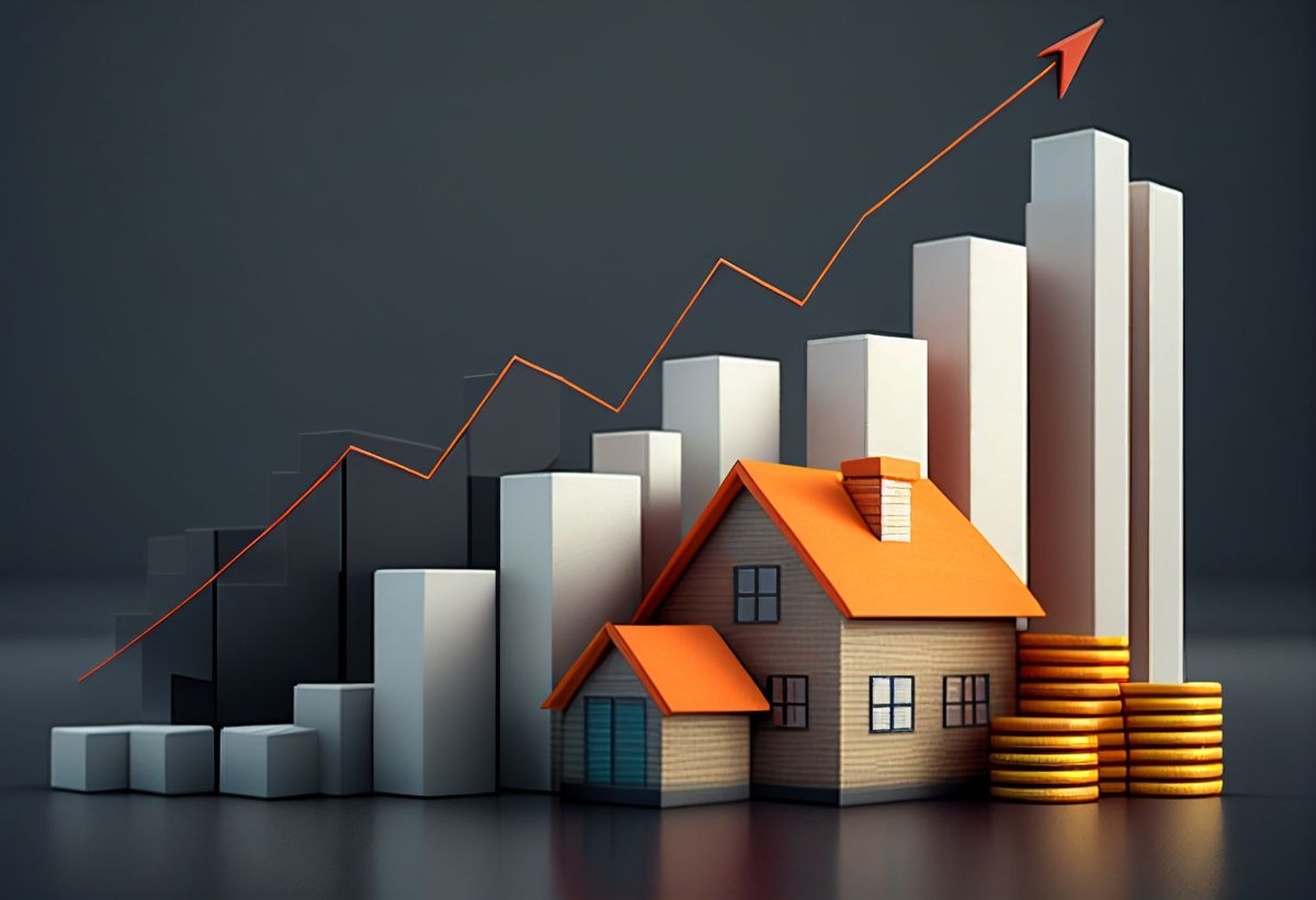 an abstract photo of a curved building with a blue sky in the background