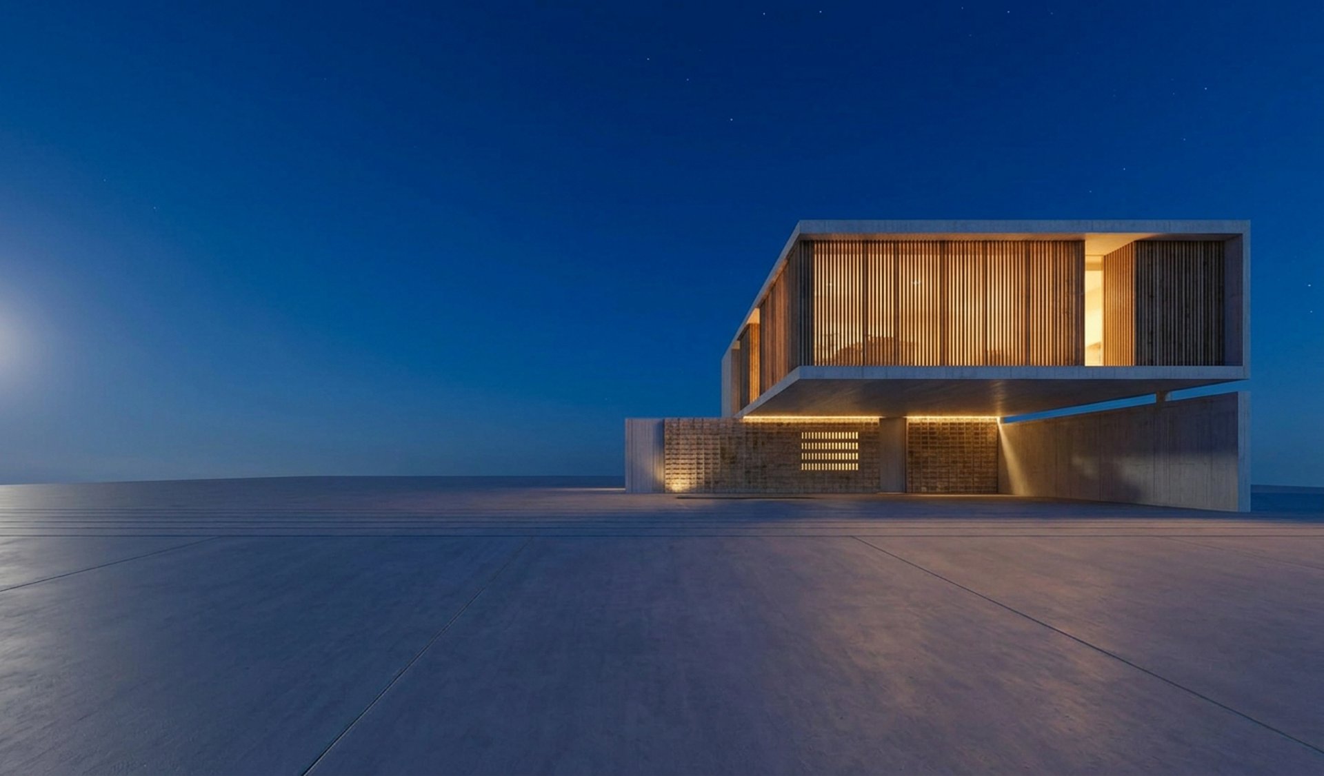 an abstract photo of a curved building with a blue sky in the background