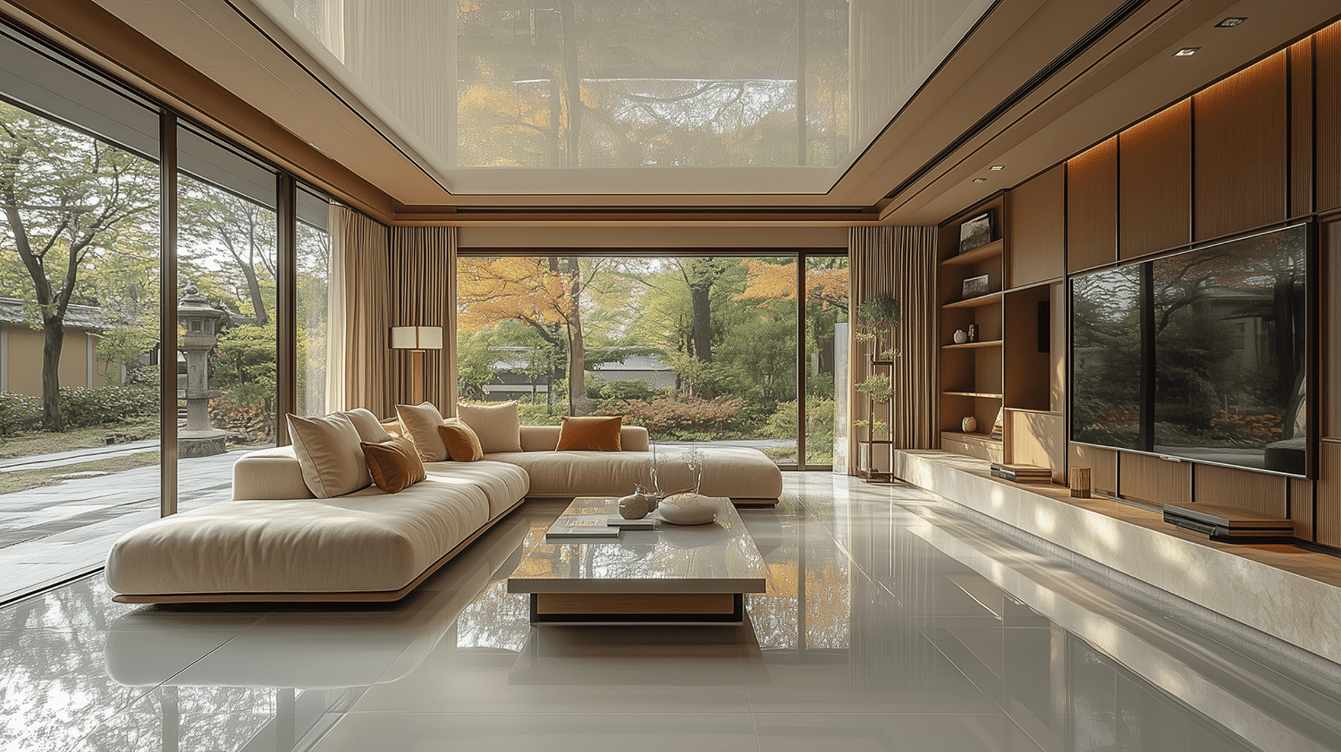 an abstract photo of a curved building with a blue sky in the background