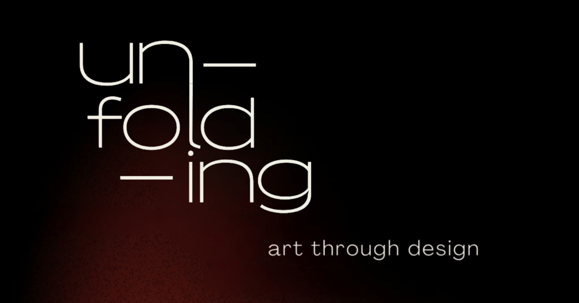 Banner representing Un-Fold-Ing's approach: "art through design"