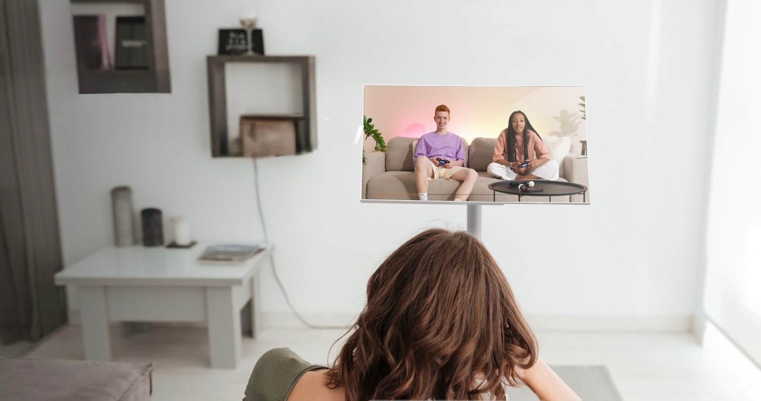 Movable interactive smart display with high-precision PCAP touch screen and heavy-duty industrial mo