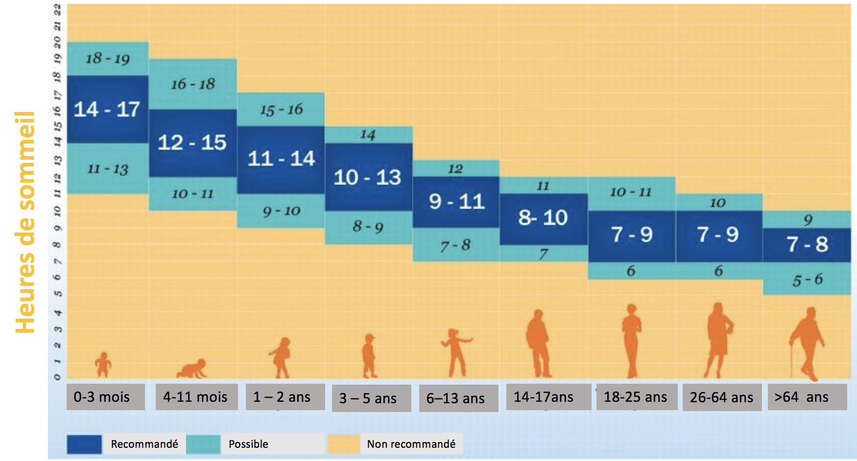 heures sommeil bébé enfant 
