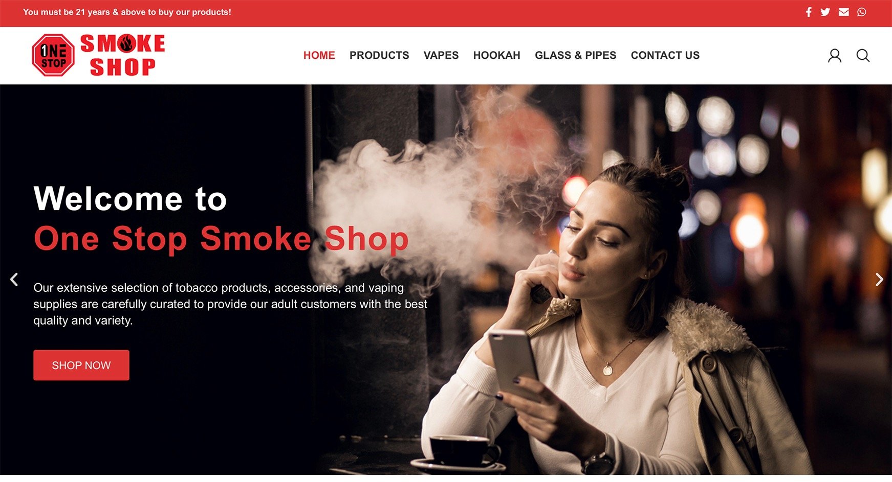 one stop smoke shop website