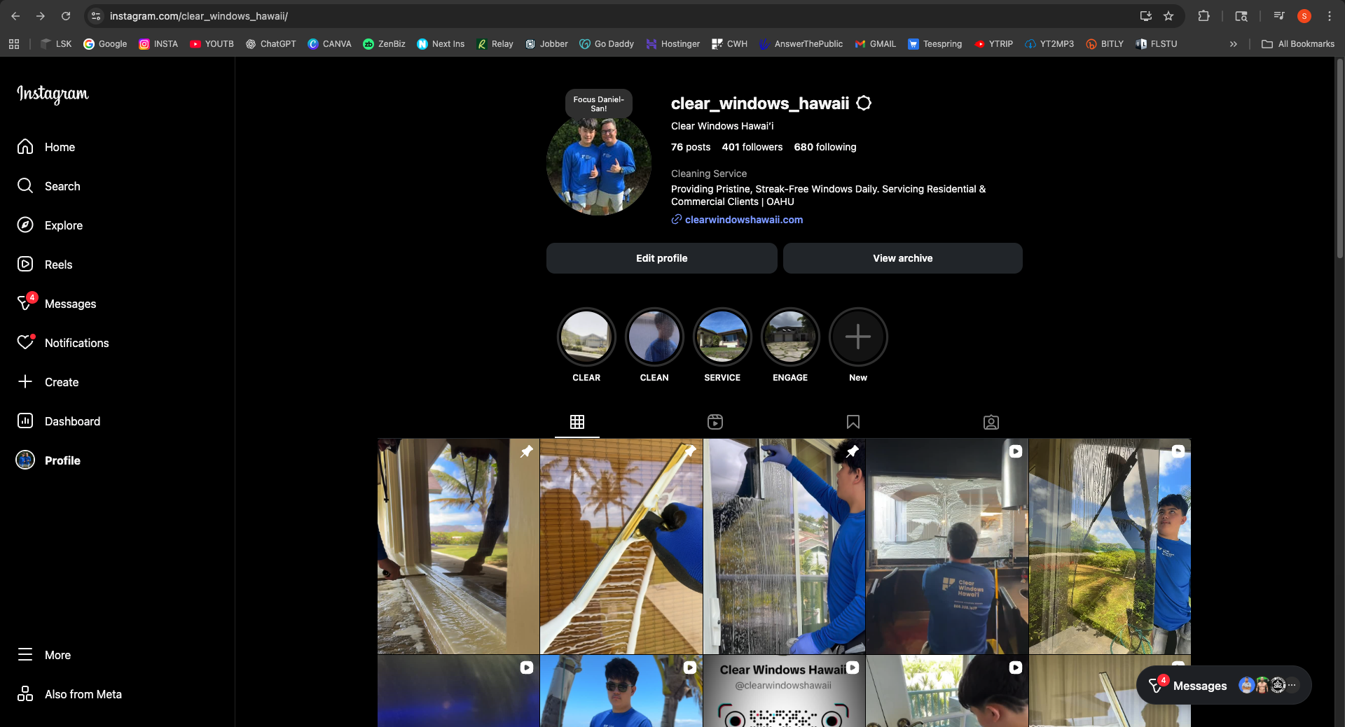 Window Cleaning Instagram