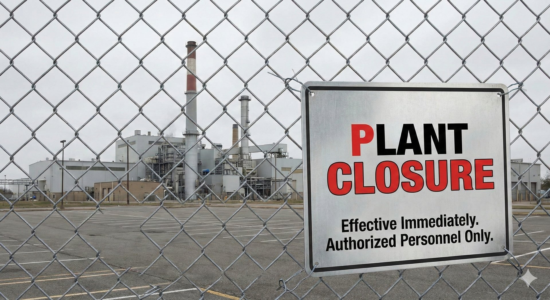 Image of a closed industrial plant
