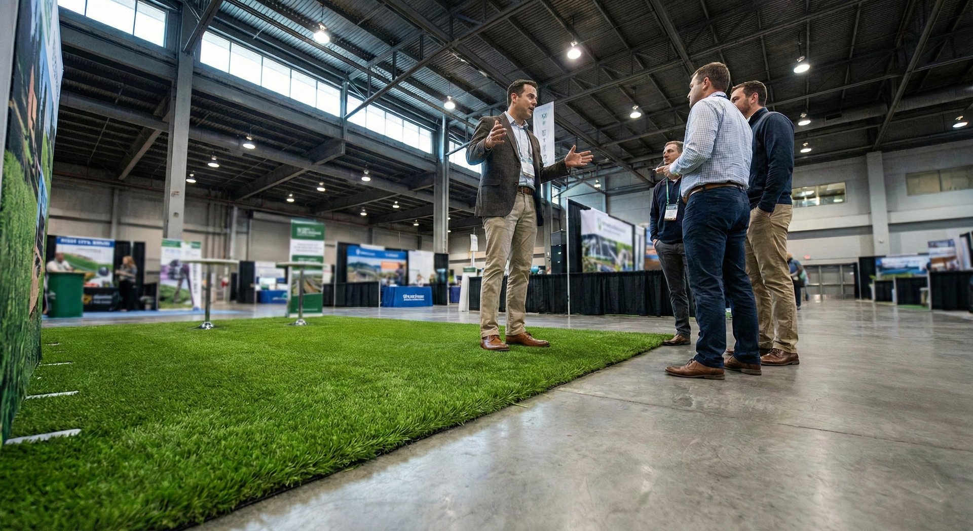 artificial turf for a tradeshow in ft lauderdale 