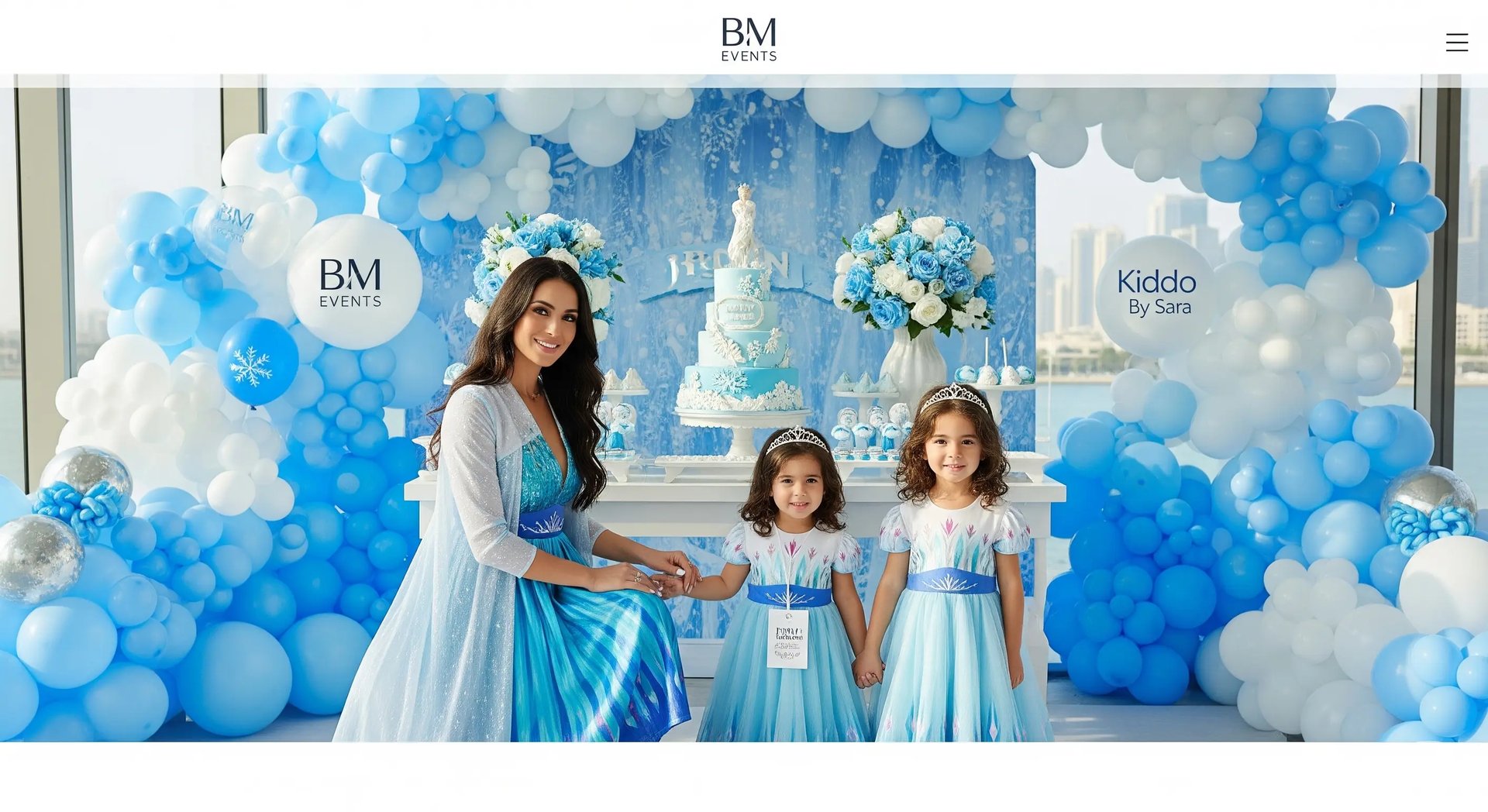 elsa theme birthday party dubai, frozen theme birthday party