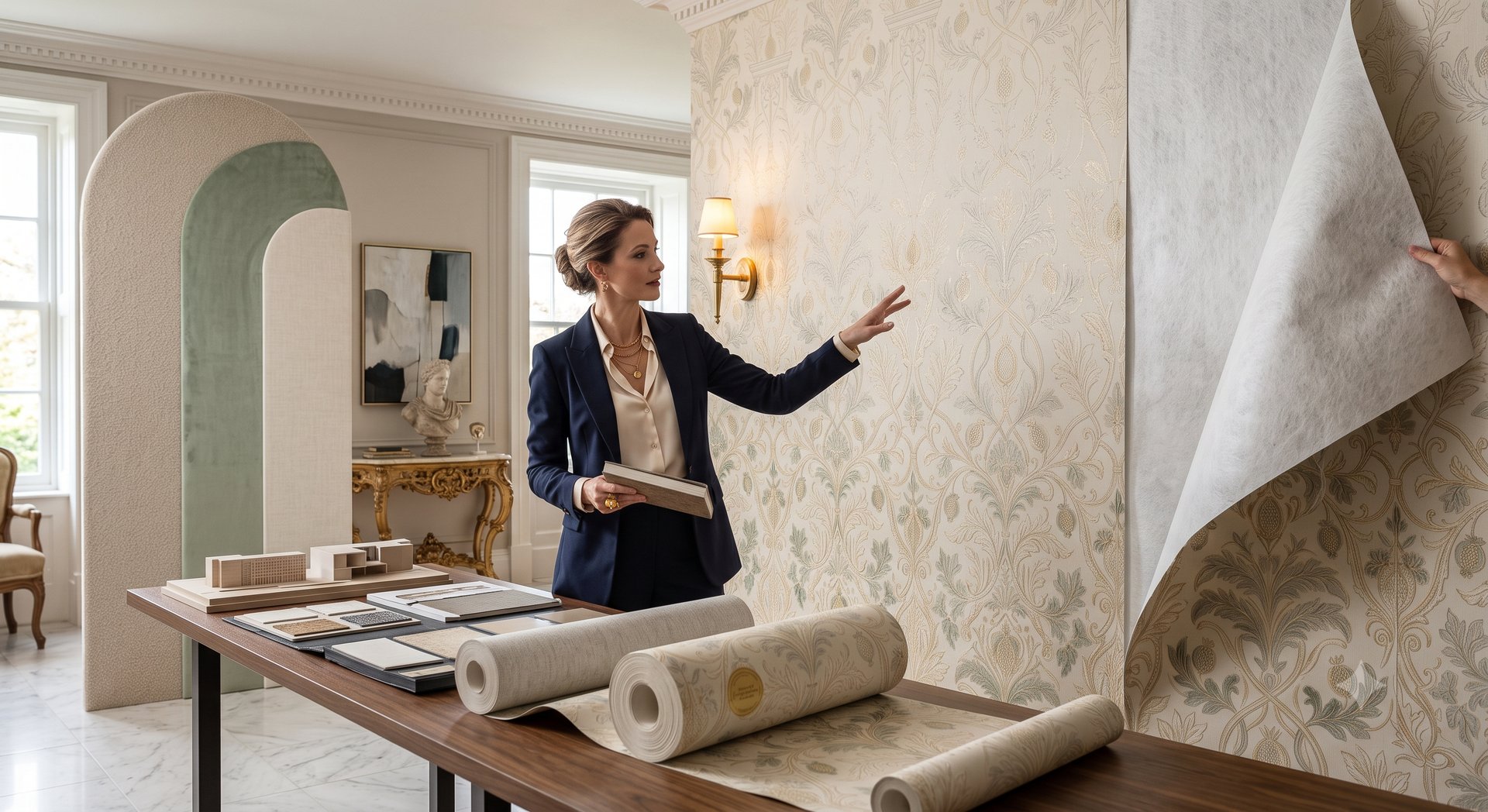 Nonwovens and textile wallpaper