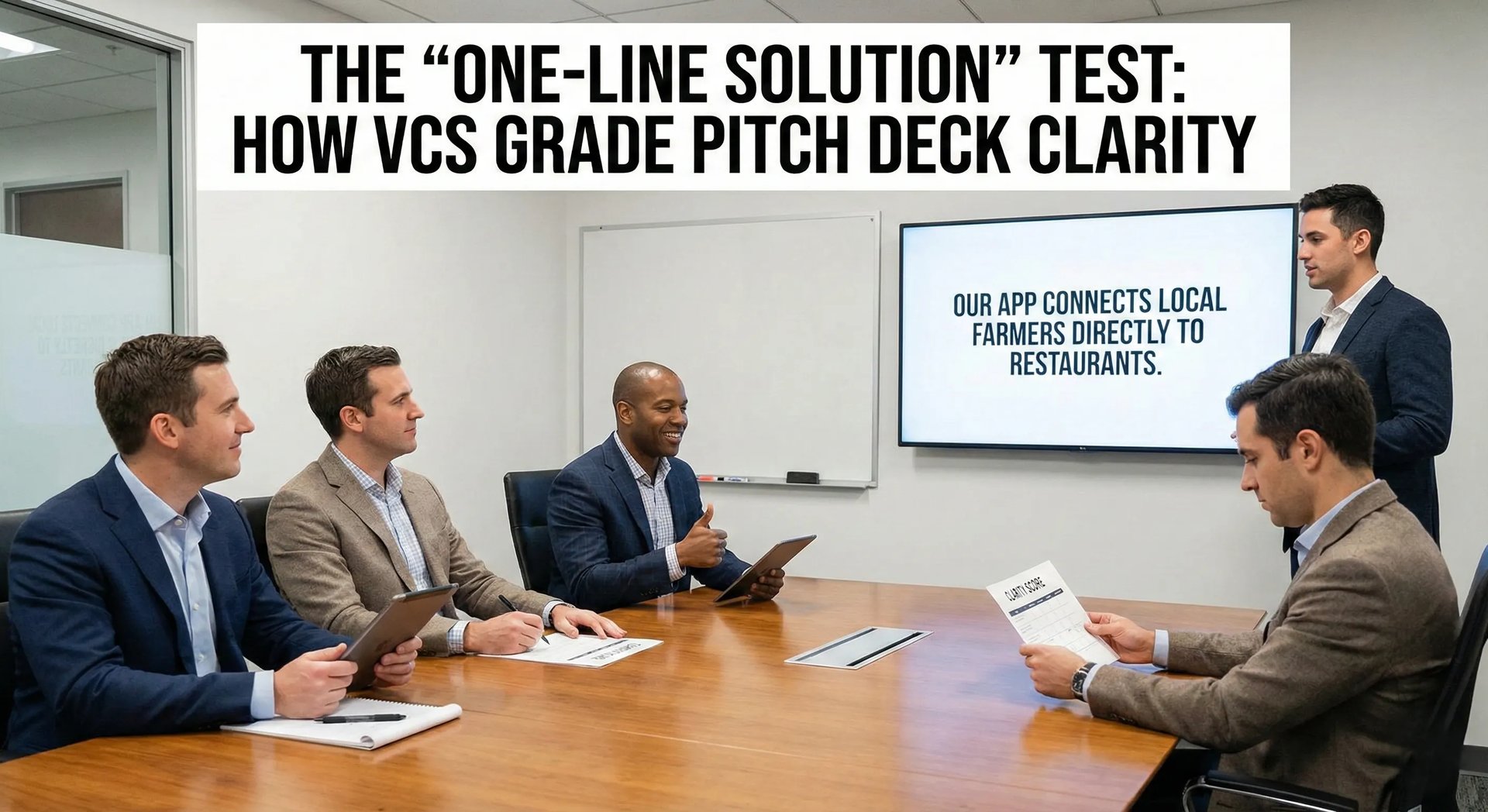 The "One-Line Solution" Test: How VCs Grade Pitch Deck Clarity