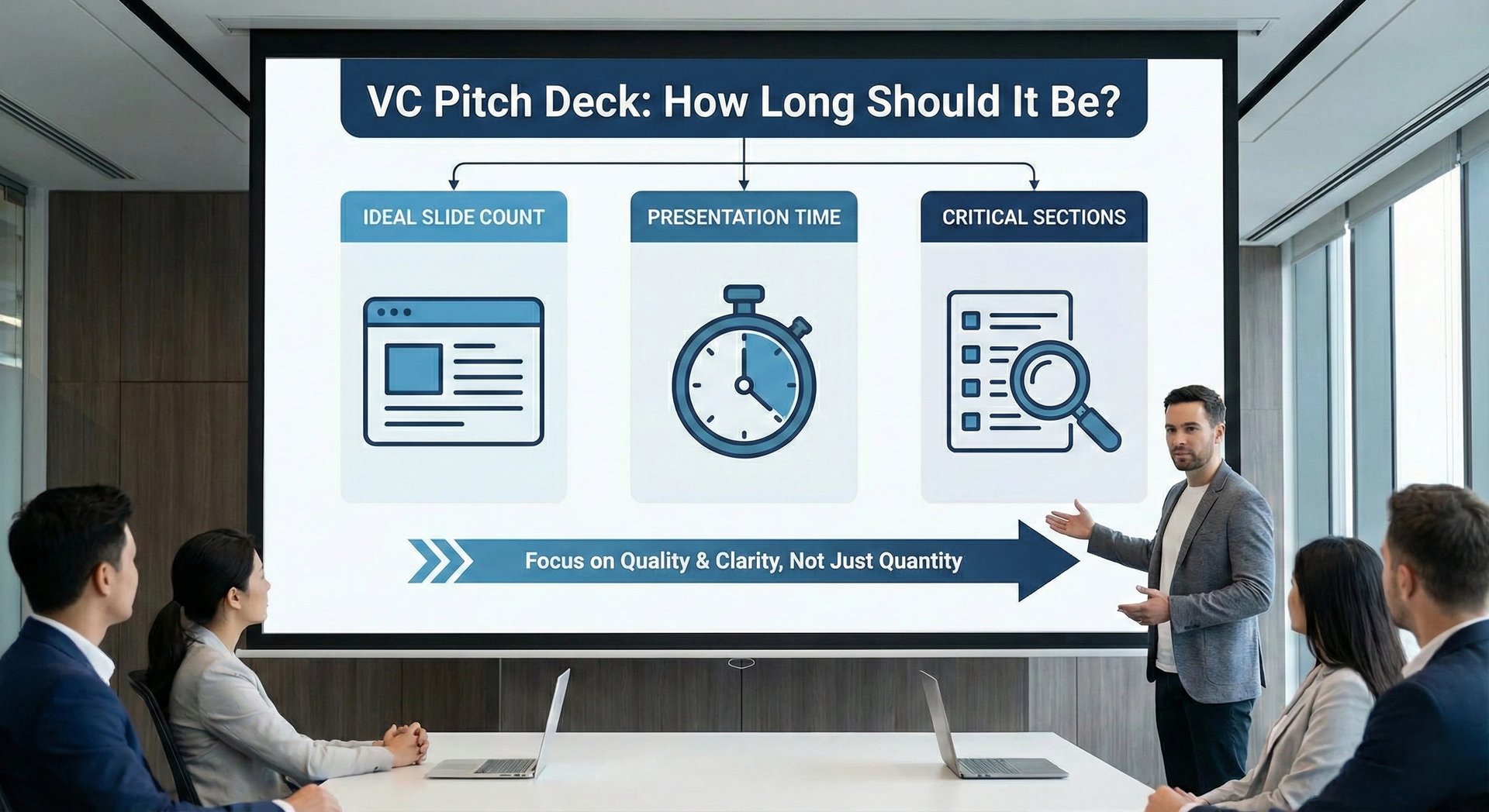 Presentation guide on ideal pitch deck length