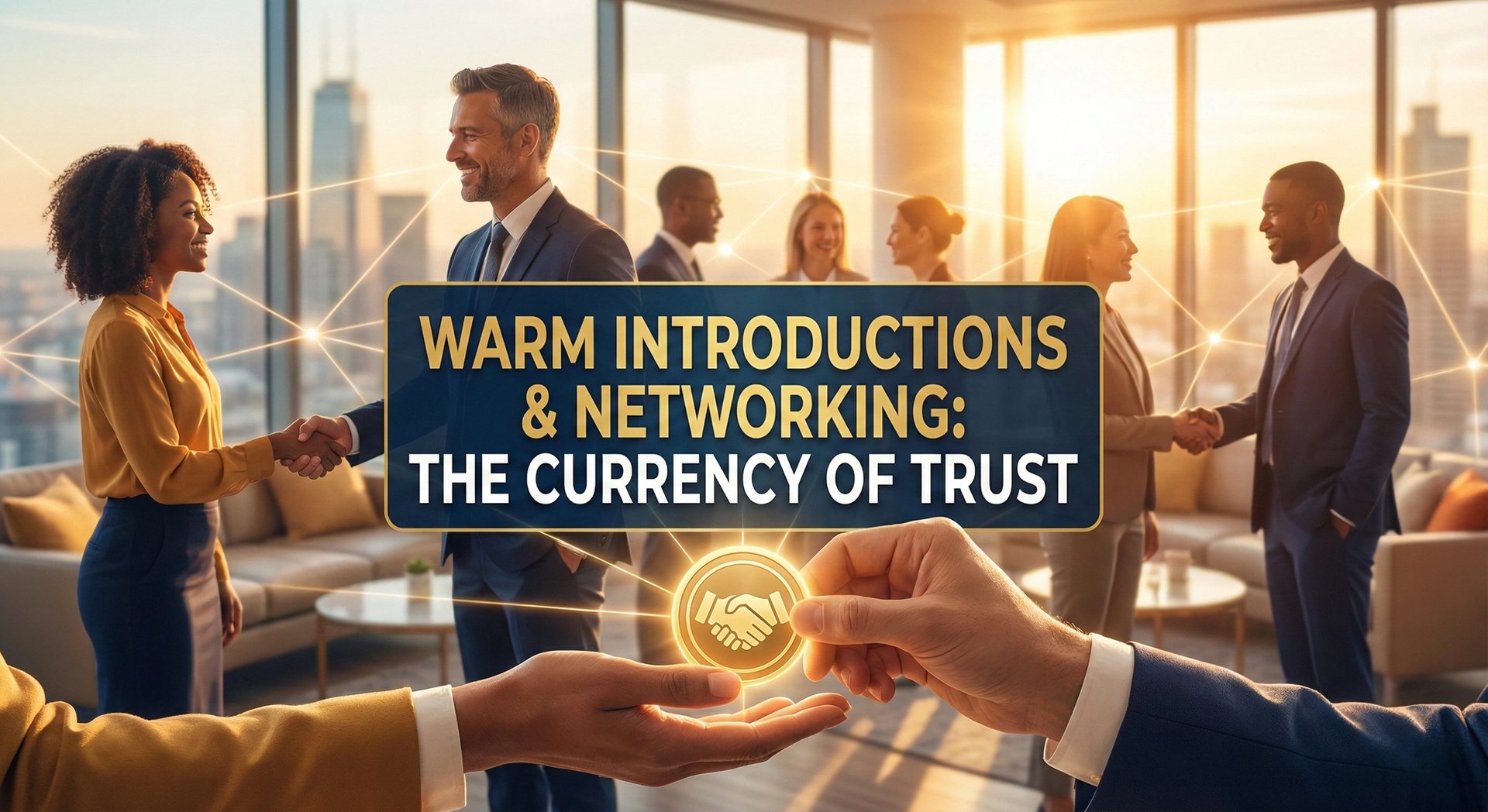 Warm introductions and networking for investor trust.