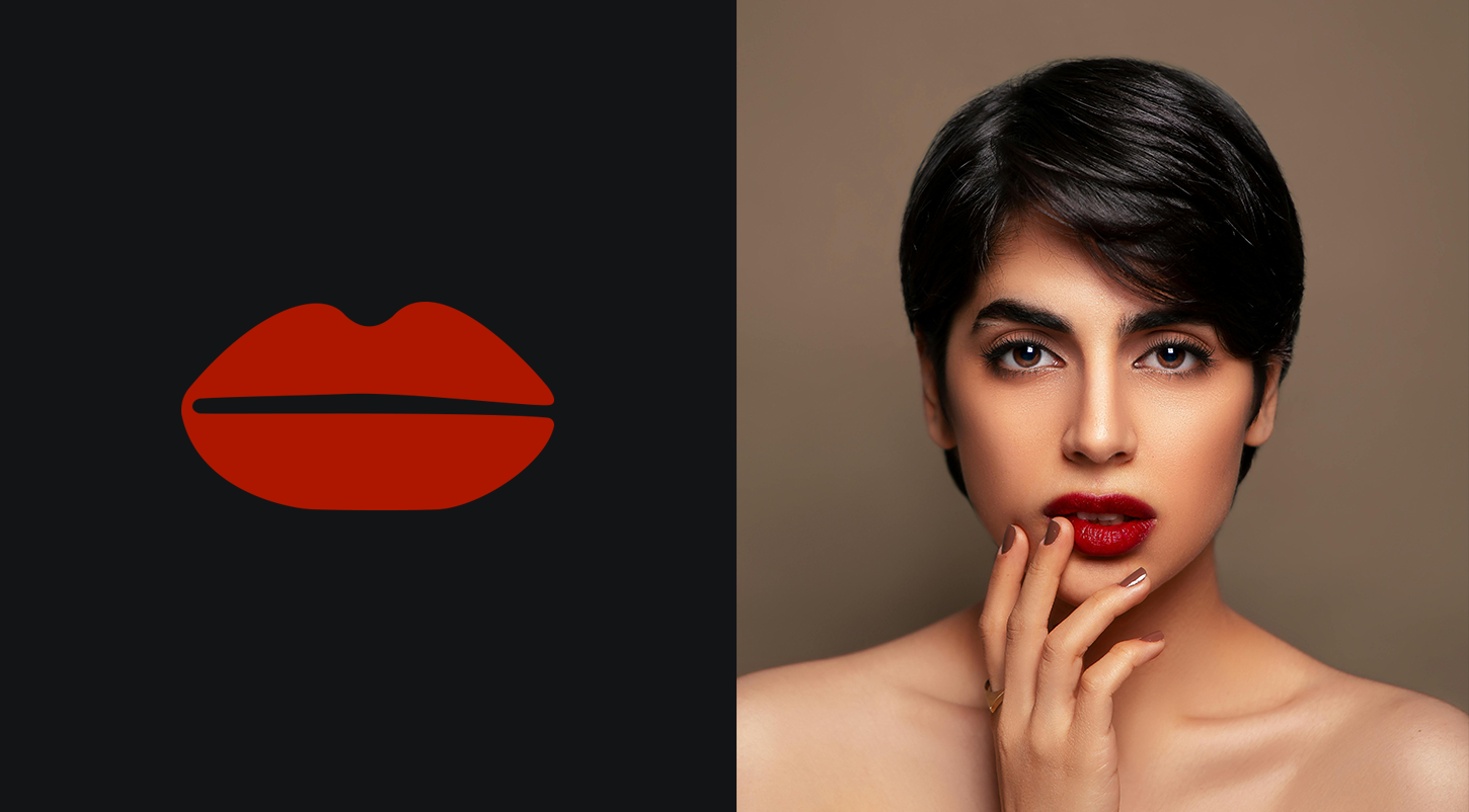 batom vermelho @nemachadodesign identidade visual marca branding maquiagem cartão de visita social m