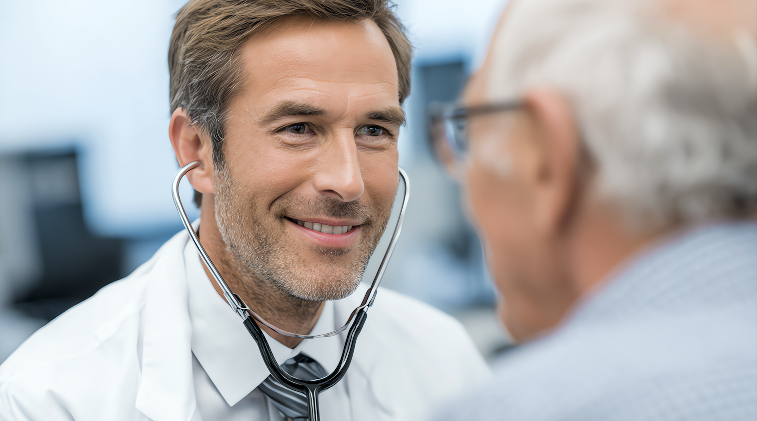 Doctor examines FERS Healthcare Paitient