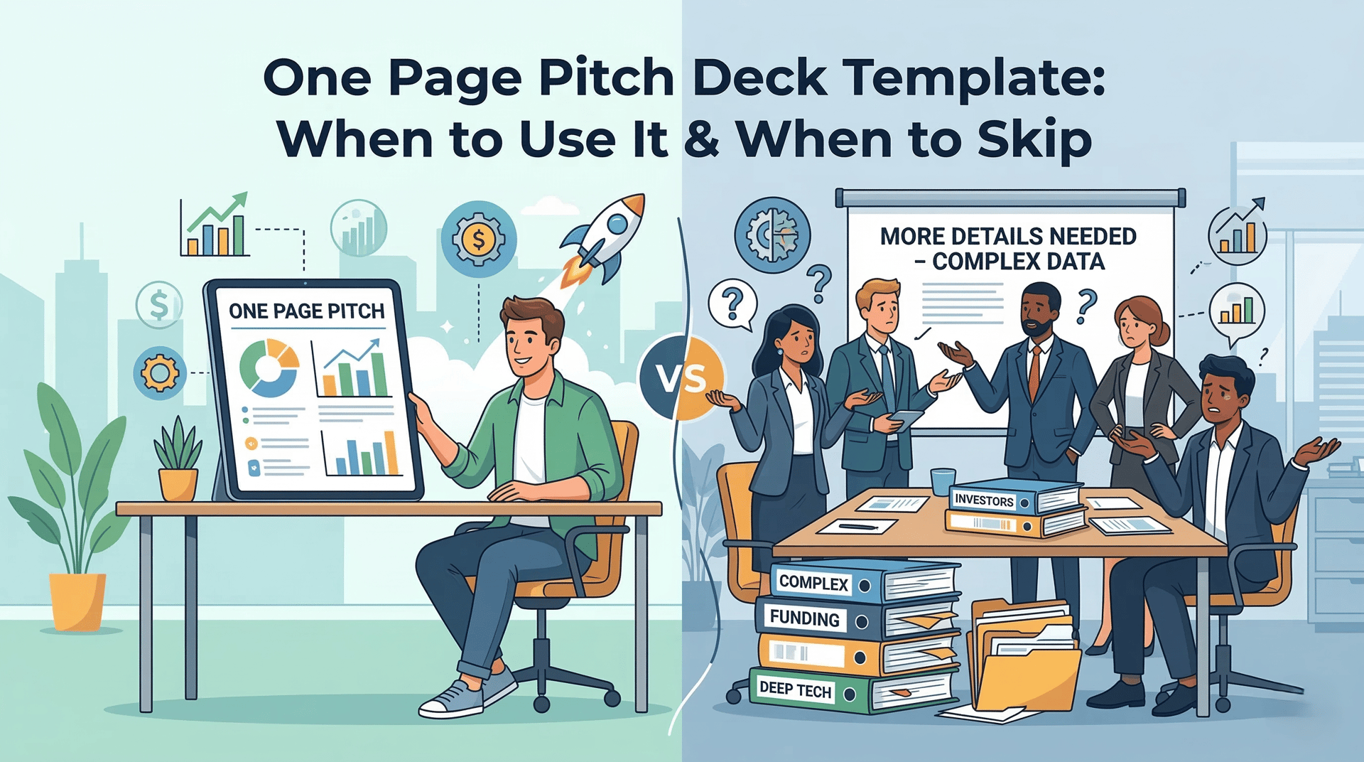 One Page Pitch Deck Template: When to Use It & When to Skip