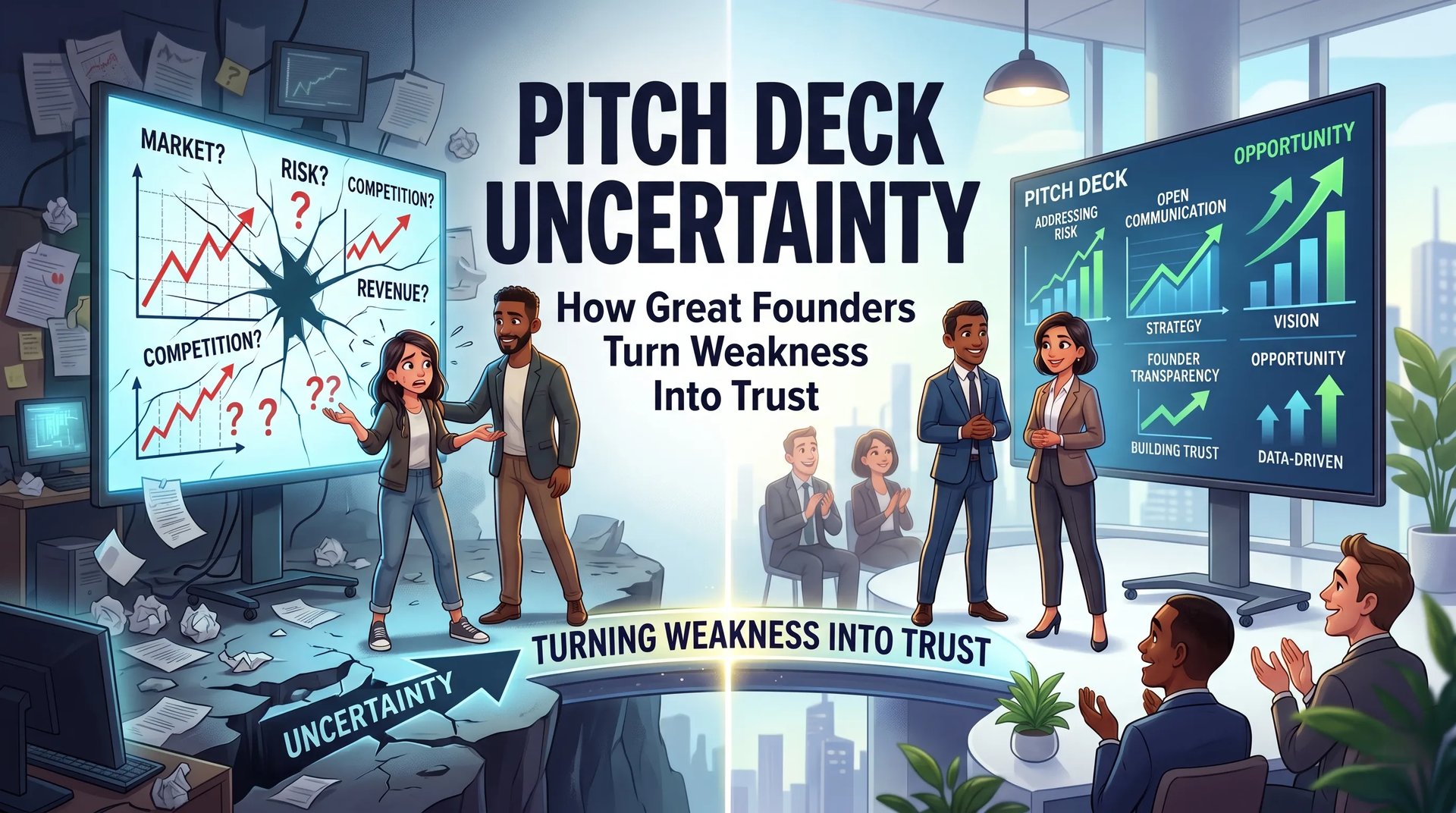 Pitch Deck Uncertainty: How Great Founders Turn Weakness Into Trust