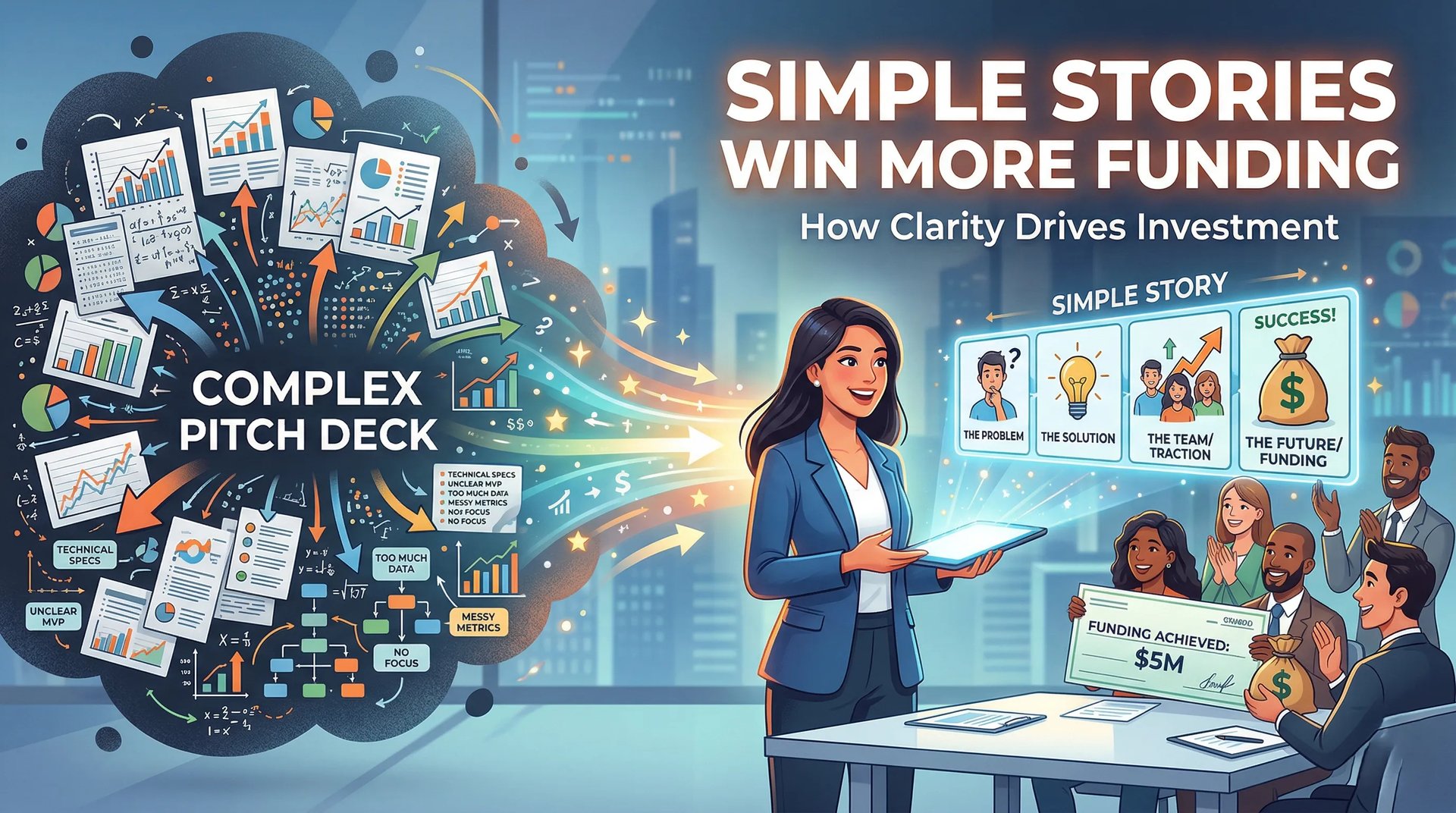 Complex Startup Pitch Deck: How Simple Stories Win More Funding