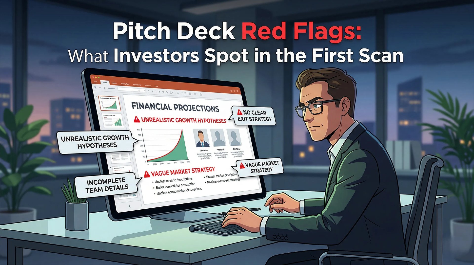 Pitch Deck Red Flags: What Investors Spot in the First Scan