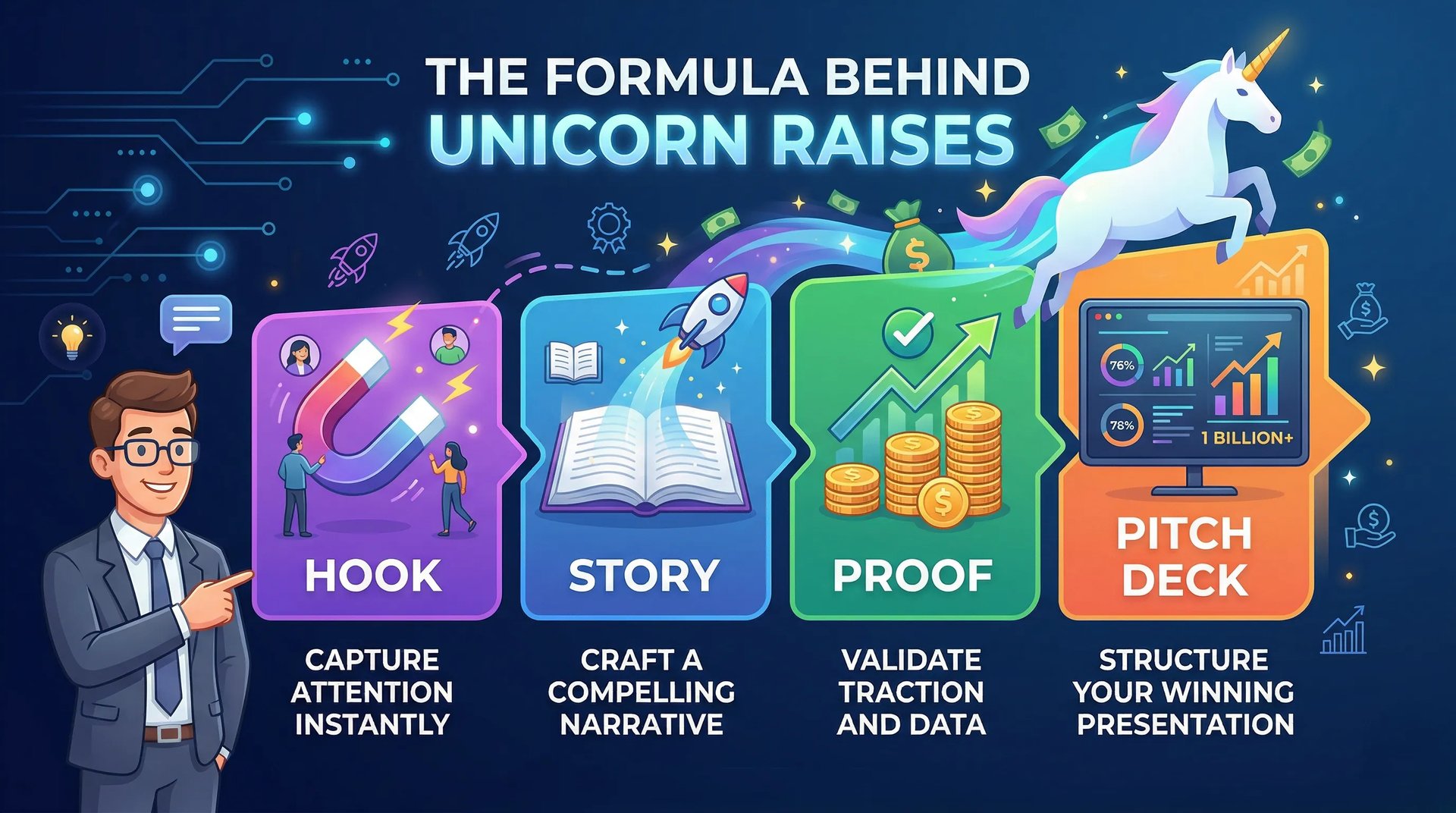 Hook Story Proof Pitch Deck: The Formula Behind Unicorn Raises