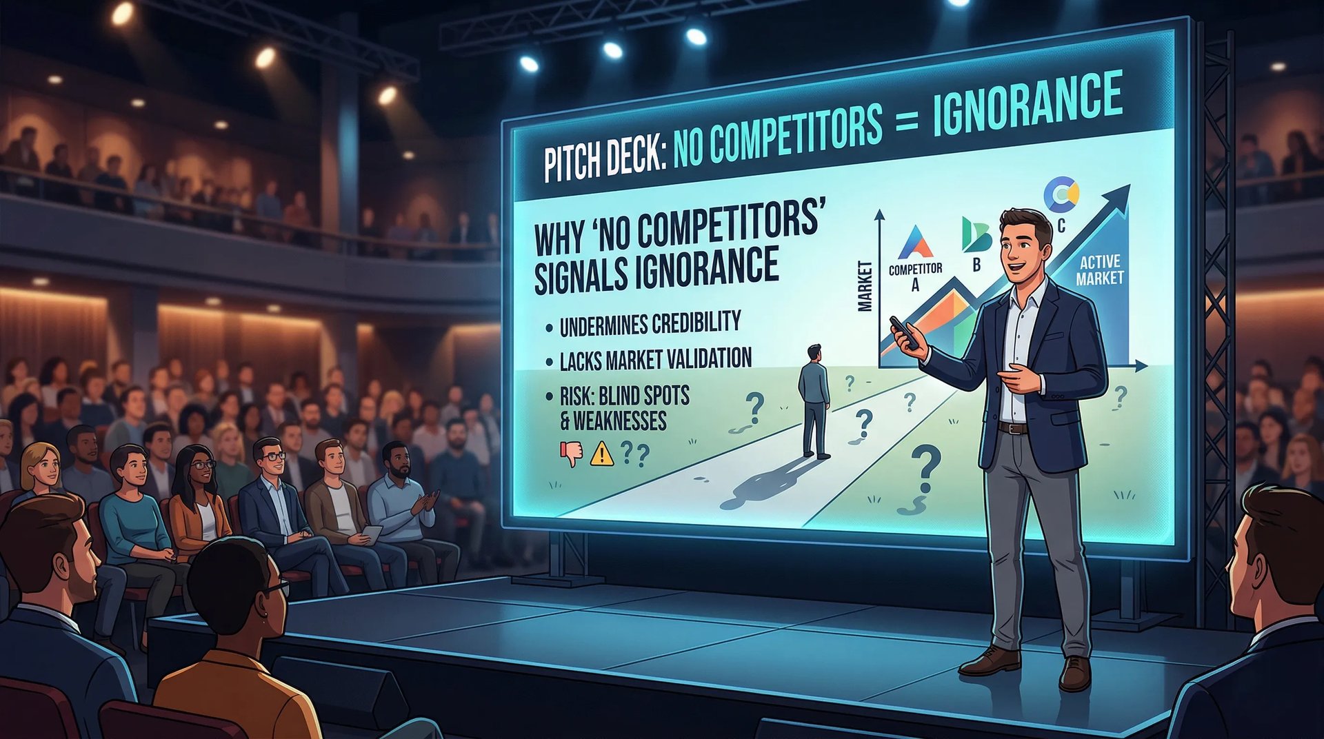 Pitch Deck Competition Slide: Why No Competitors Signals Ignorance