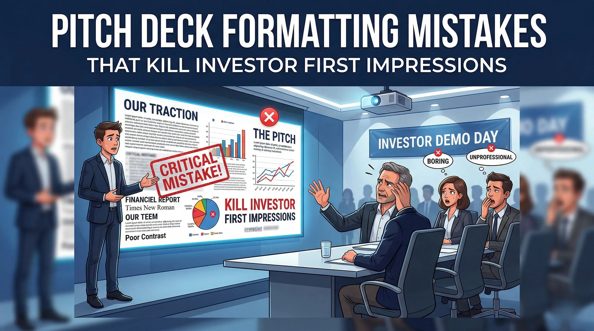 Pitch Deck Formatting Mistakes That Kill Investor First Impressions