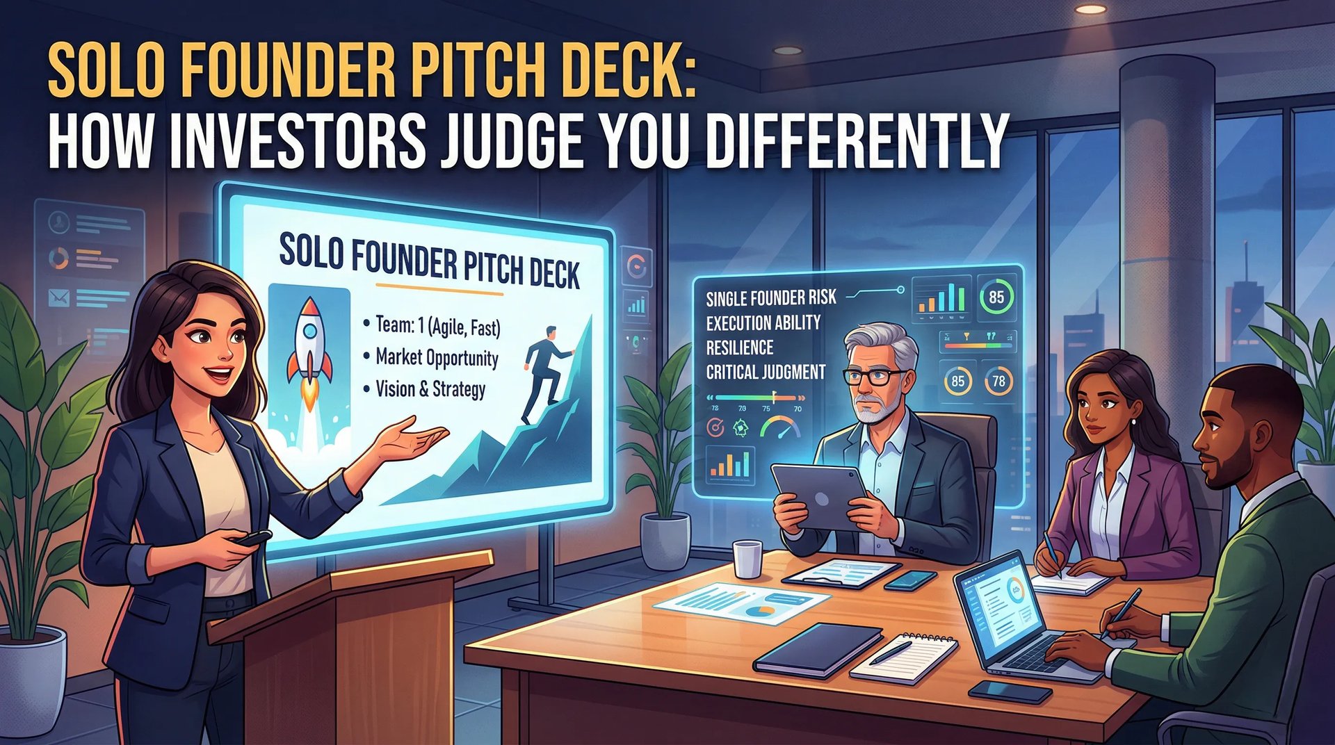 Solo Founder Pitch Deck: How Investors Judge You Differently