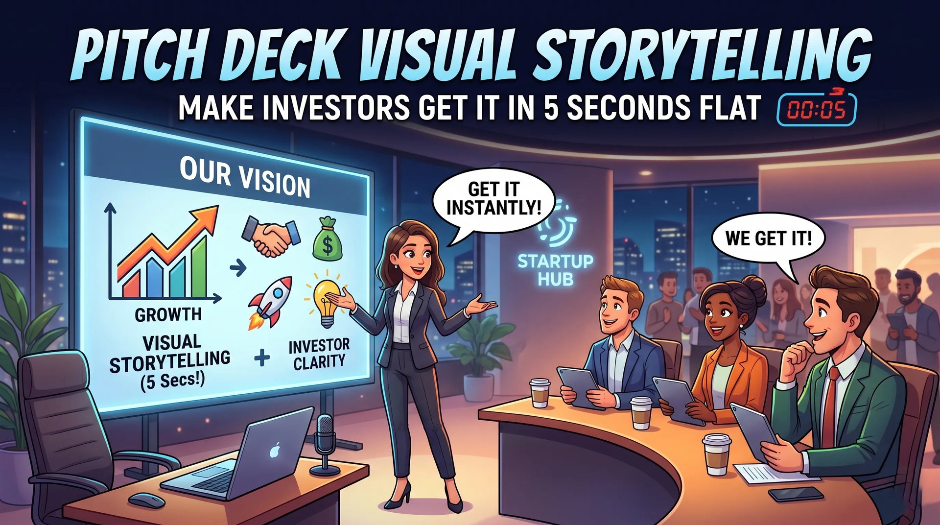 Pitch Deck Visual Storytelling: Make Investors Get It in 5 Seconds Flat