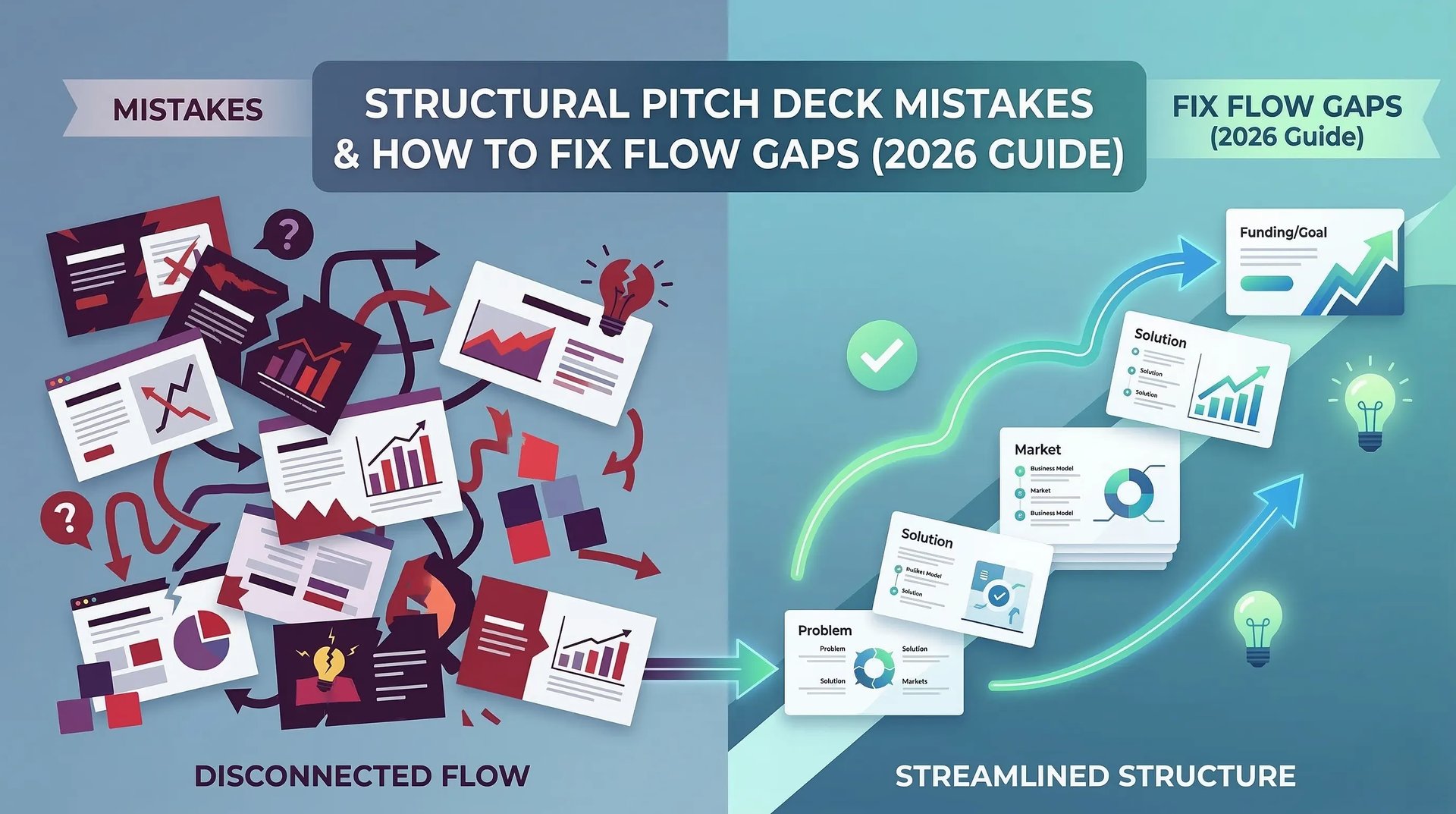 Structural Pitch Deck Mistakes & How to Fix Flow Gaps (2026 Guide)