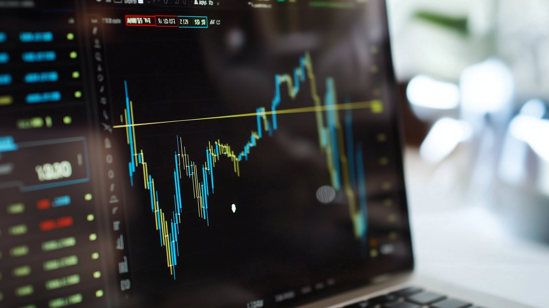 investing chart with candlesticks