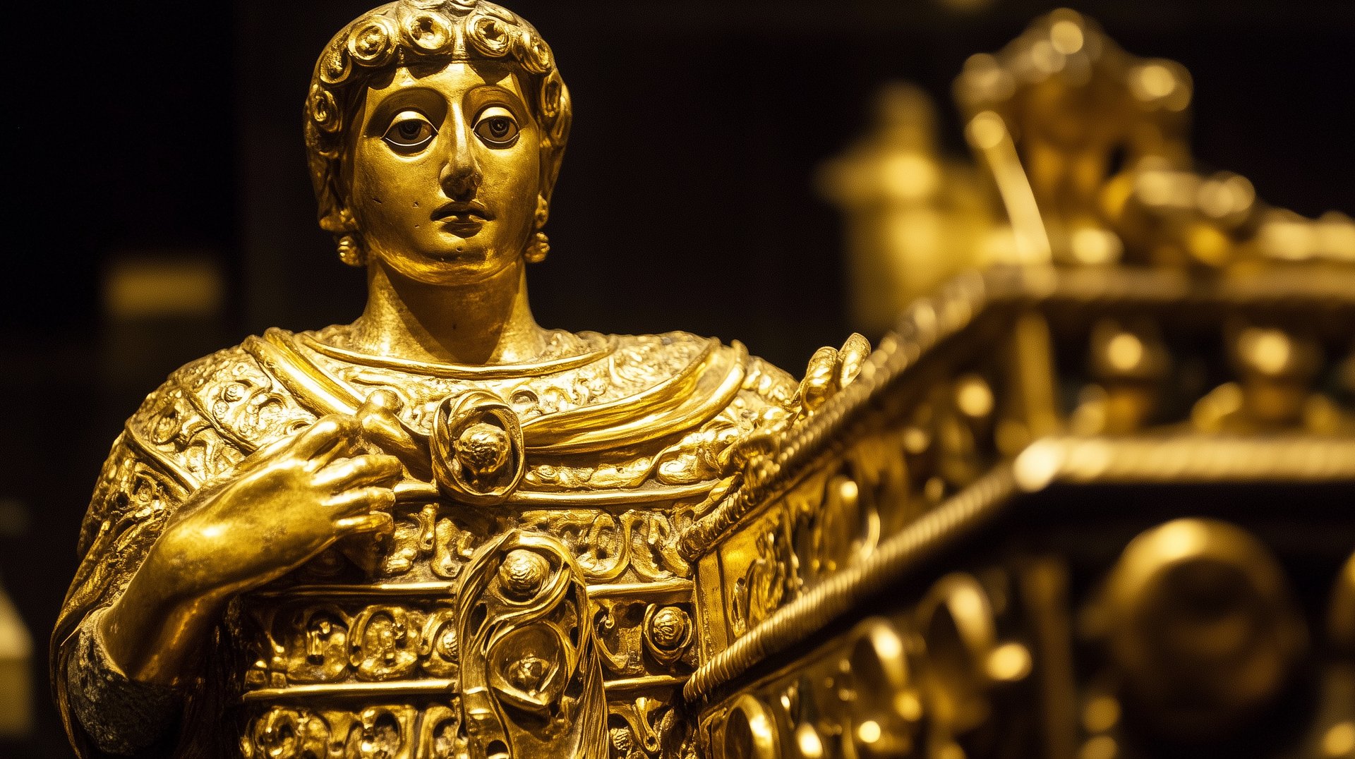 gold ancient statue