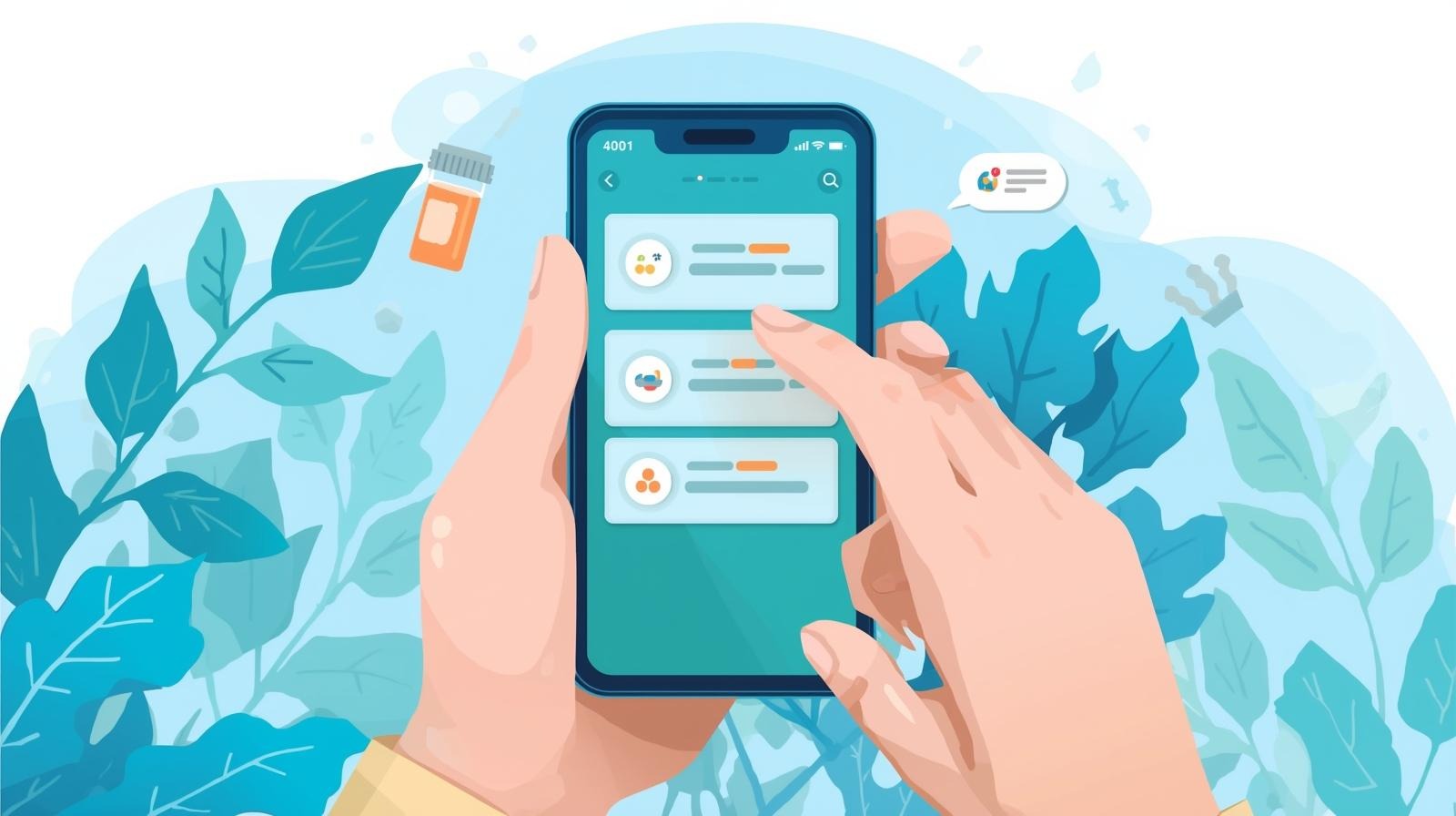 Phone displaying app reminders for consistent HSV antiviral medication
