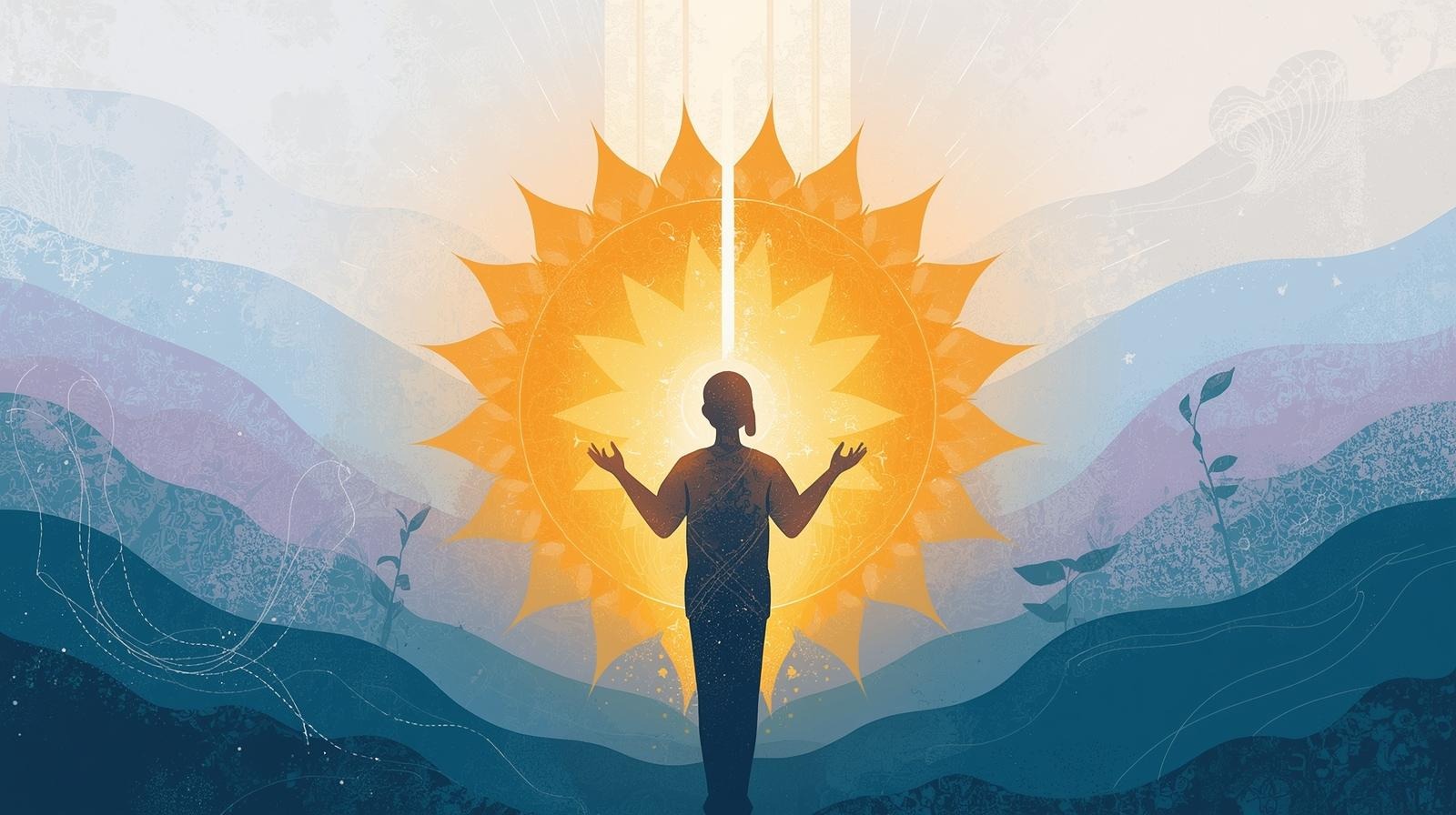 Man in meditation/peace showing self-worth restoration
