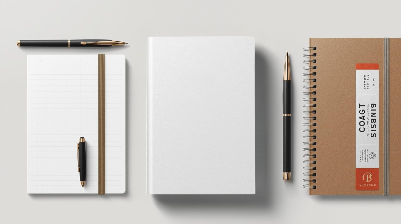 image of stationery with pens and notebooks and ring binder