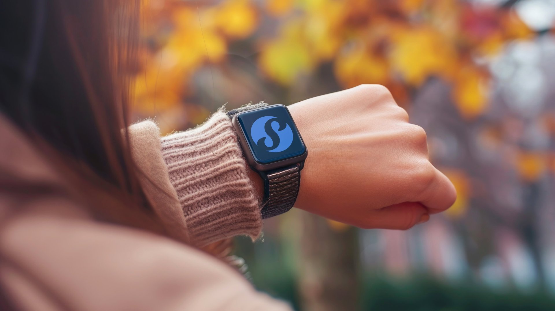 Logo de coach sur montre connectée.
