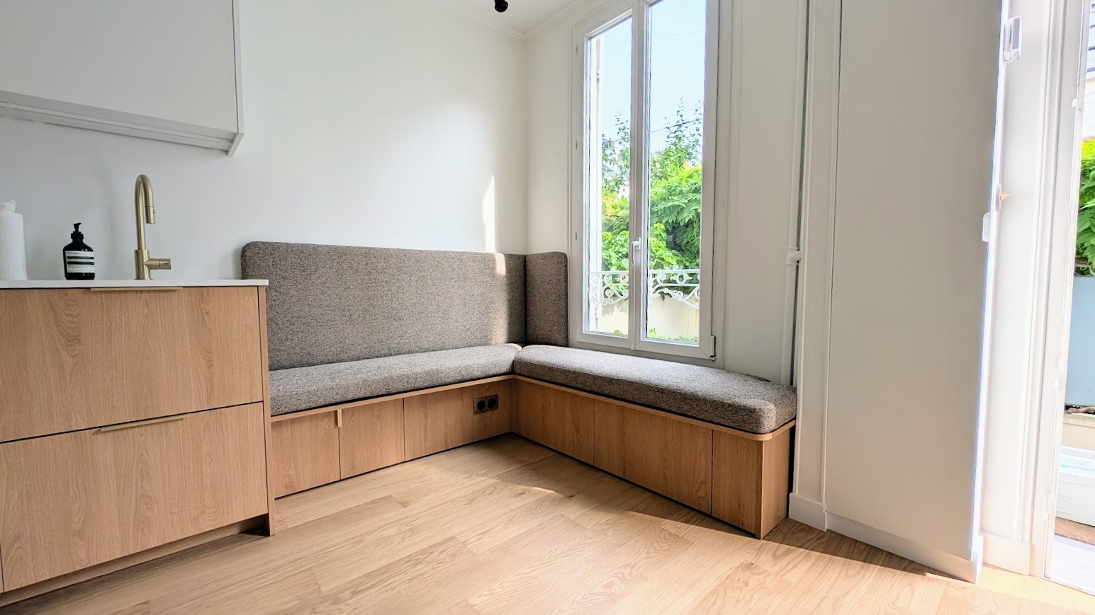 photo de la banquette installée
