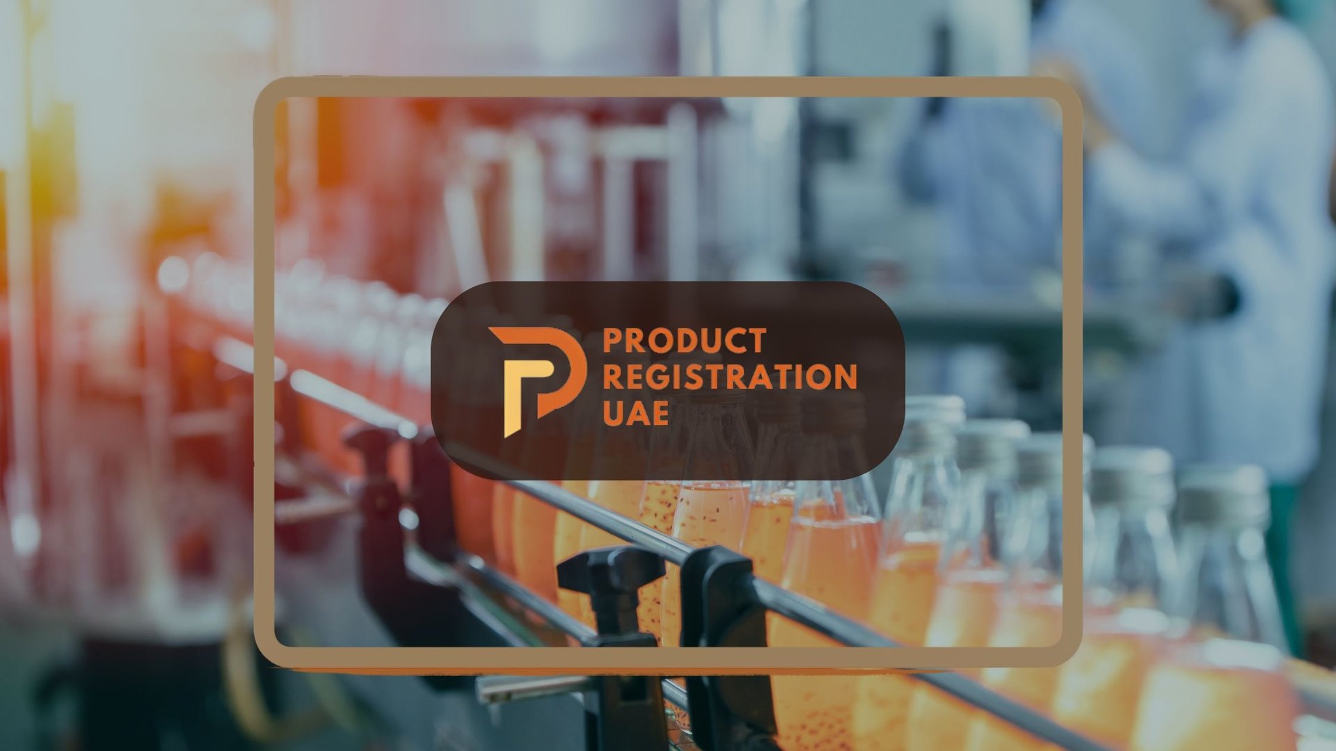 Food & Beverage Background and product registration uae logo in the front