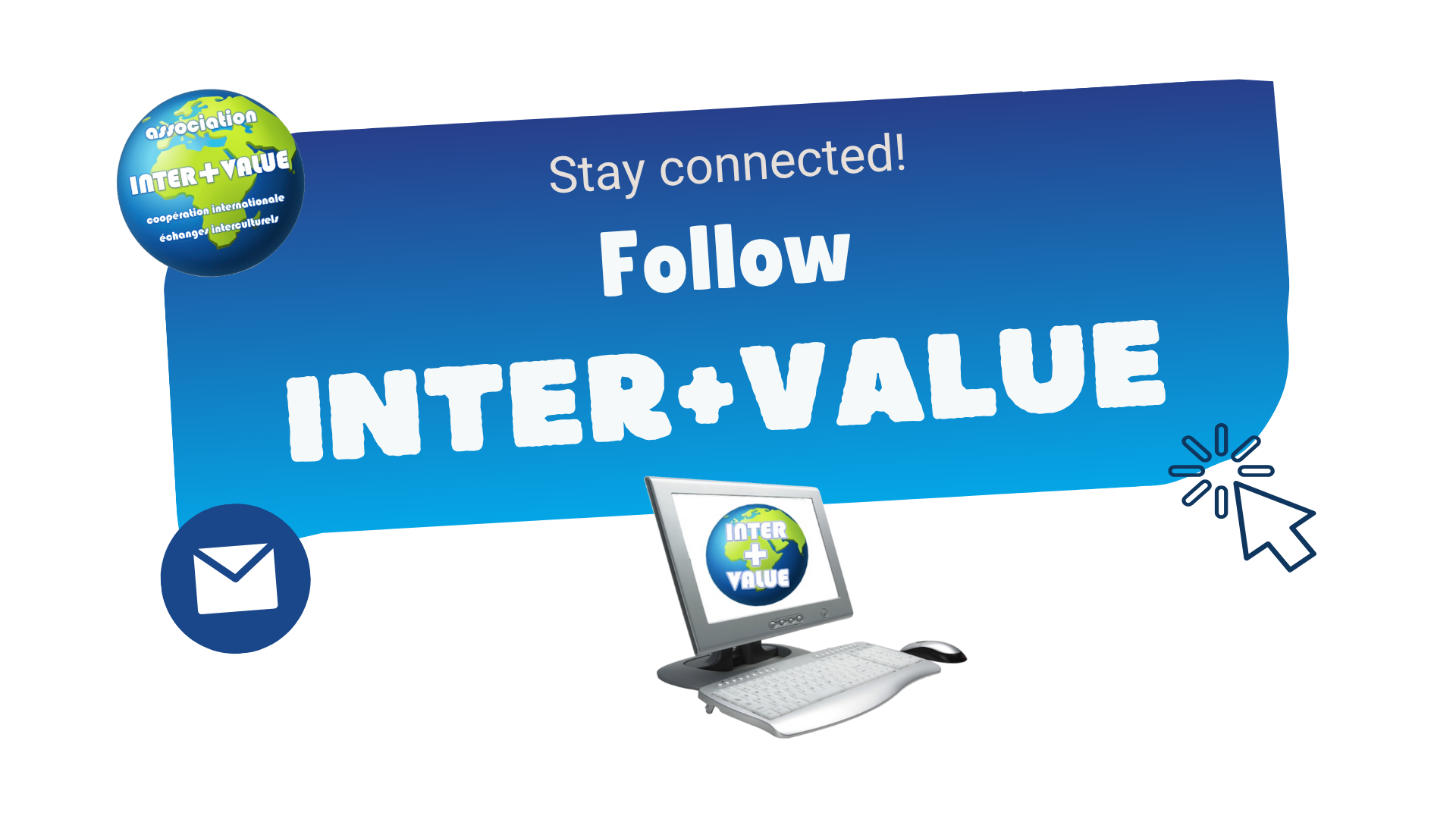 Image inviting users to follow INTER+VALUE