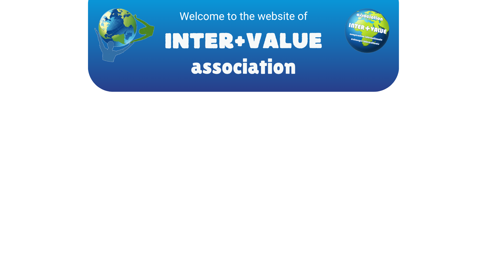 Banner of the home page of the Inter+Value association website