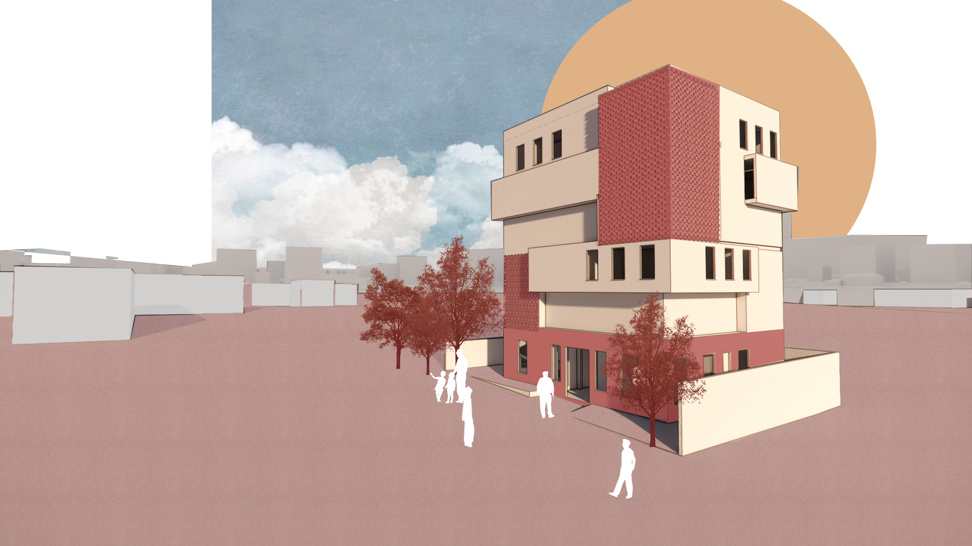 Boceto de exploración de materiales y color