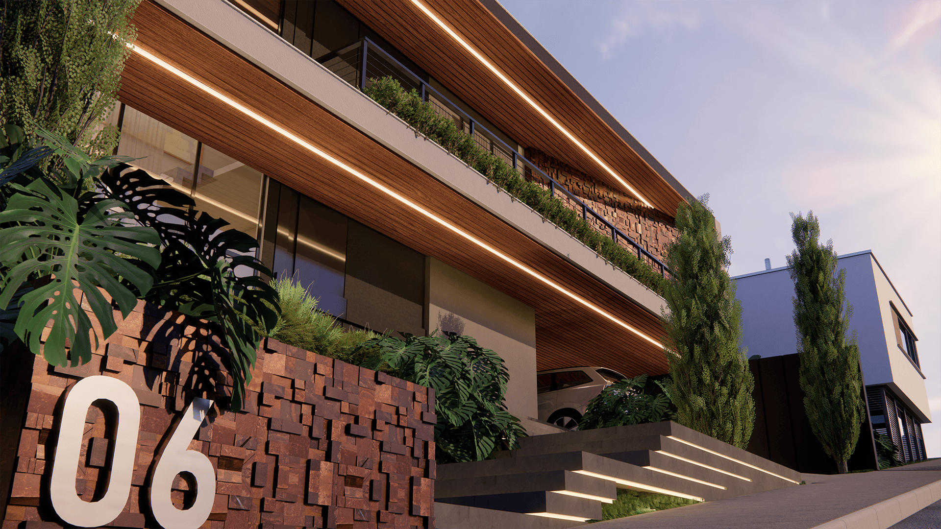 Casa duplex foi projetada para combinar funcionalidade e conforto.