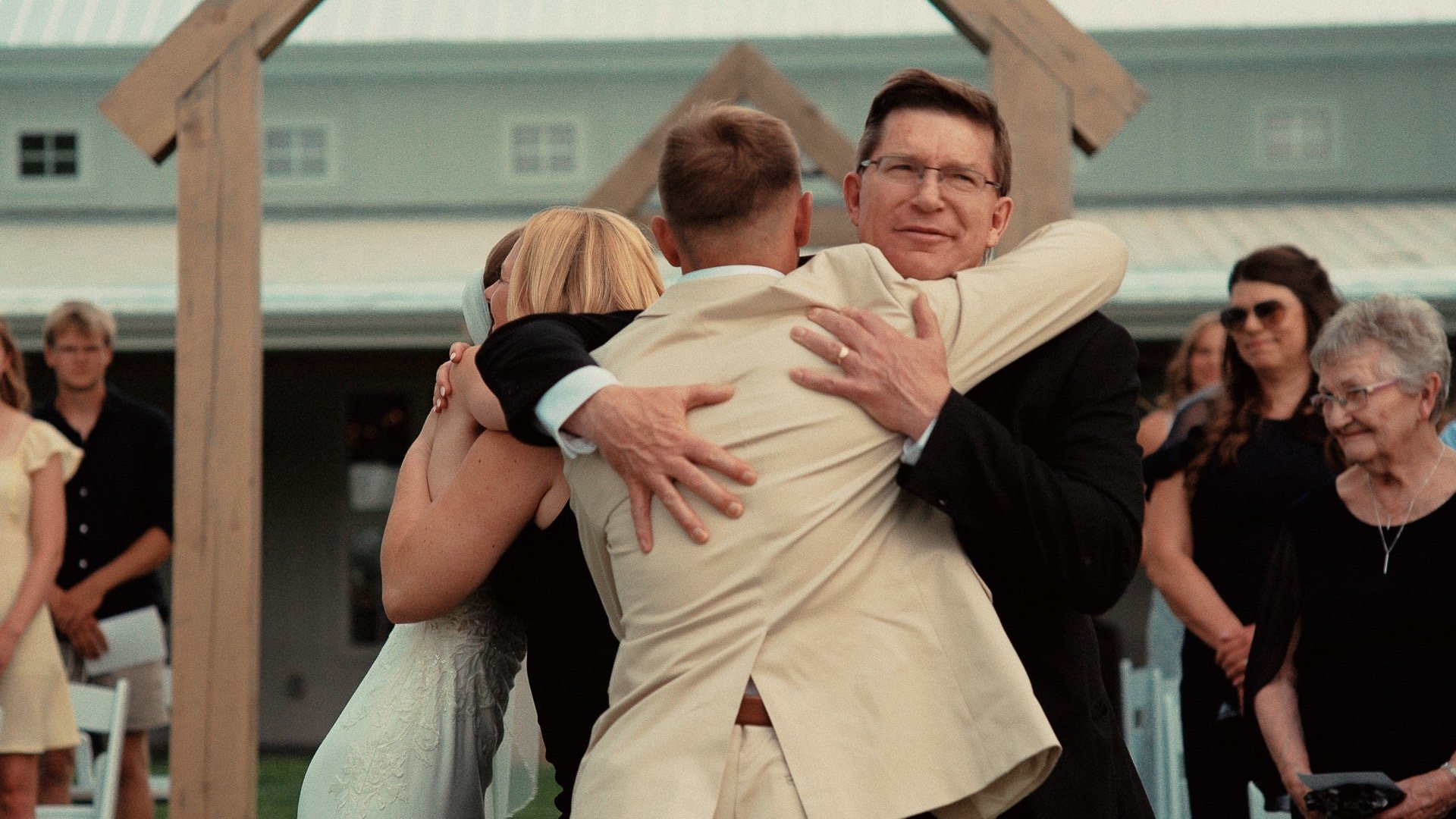 Parental Embrace at a wedding