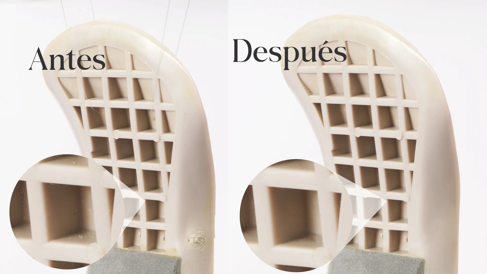 Antes y después de edición fotográfica