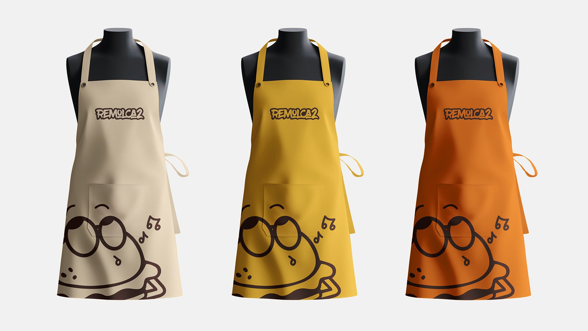 Mockup de delantal de cocina de Remolca2 Foodtruck